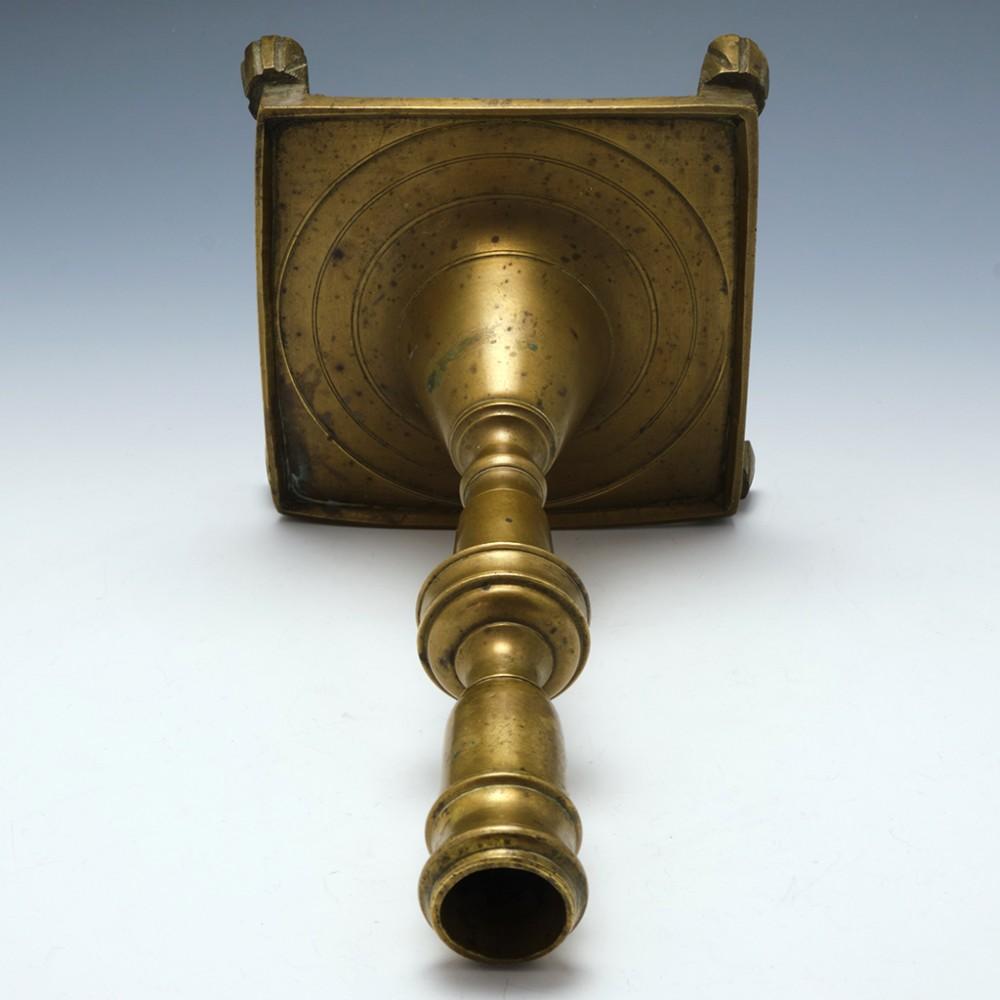 Pair of Spanish Brass Candlesticks, c1700 For Sale 2
