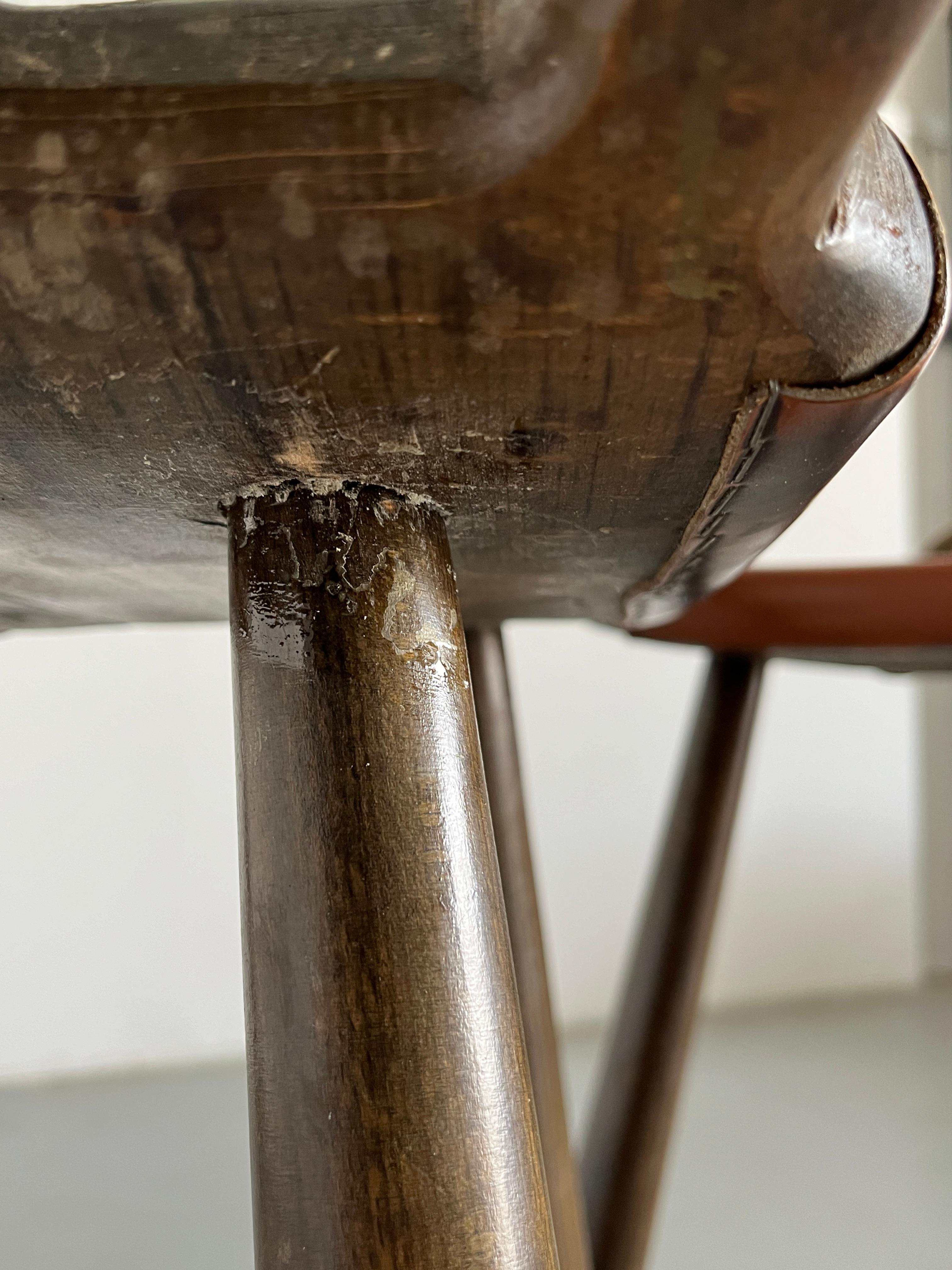 Pair of Spanish Brutalist Bar Stools 