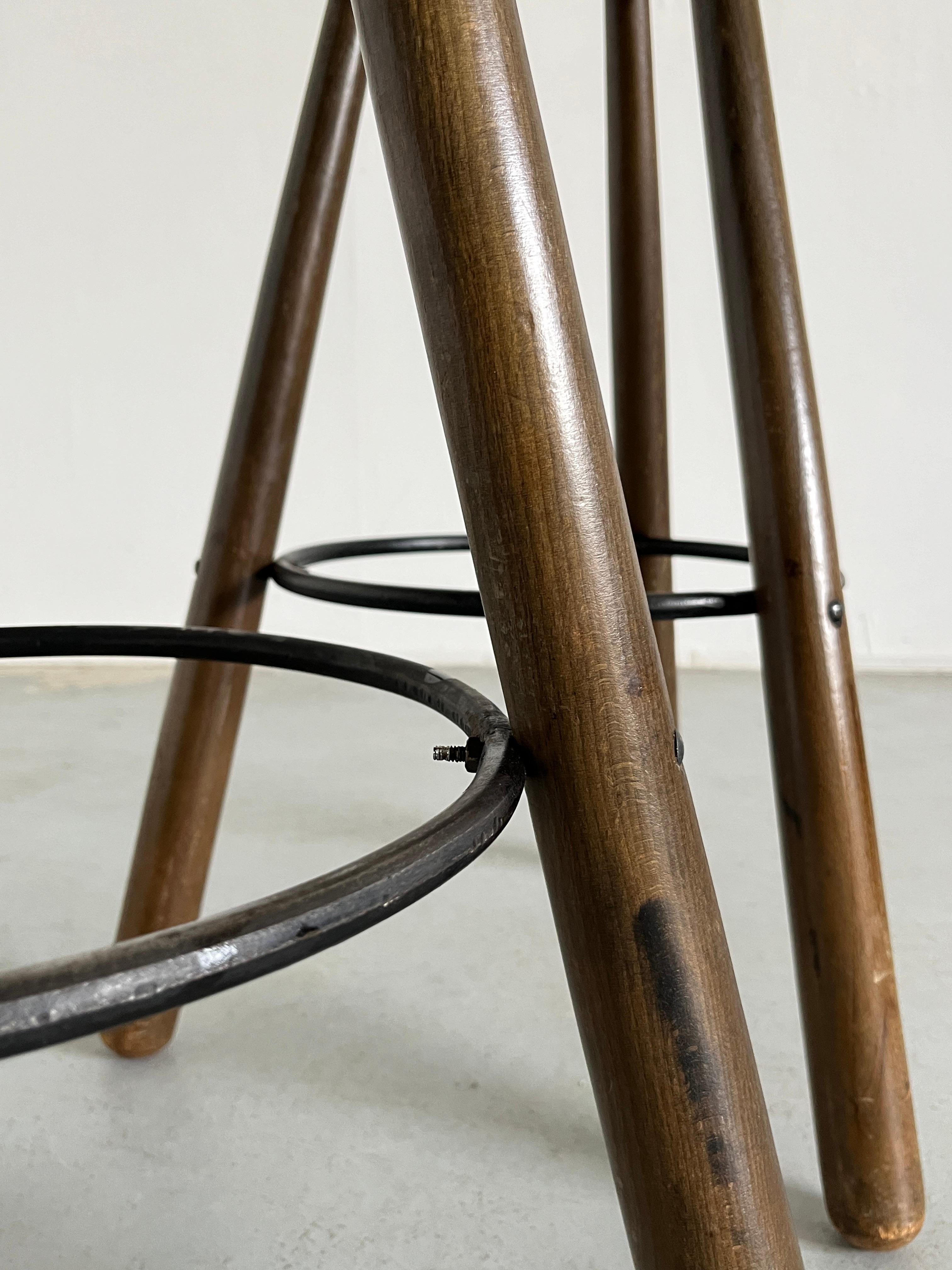 Pair of Spanish Brutalist Bar Stools 