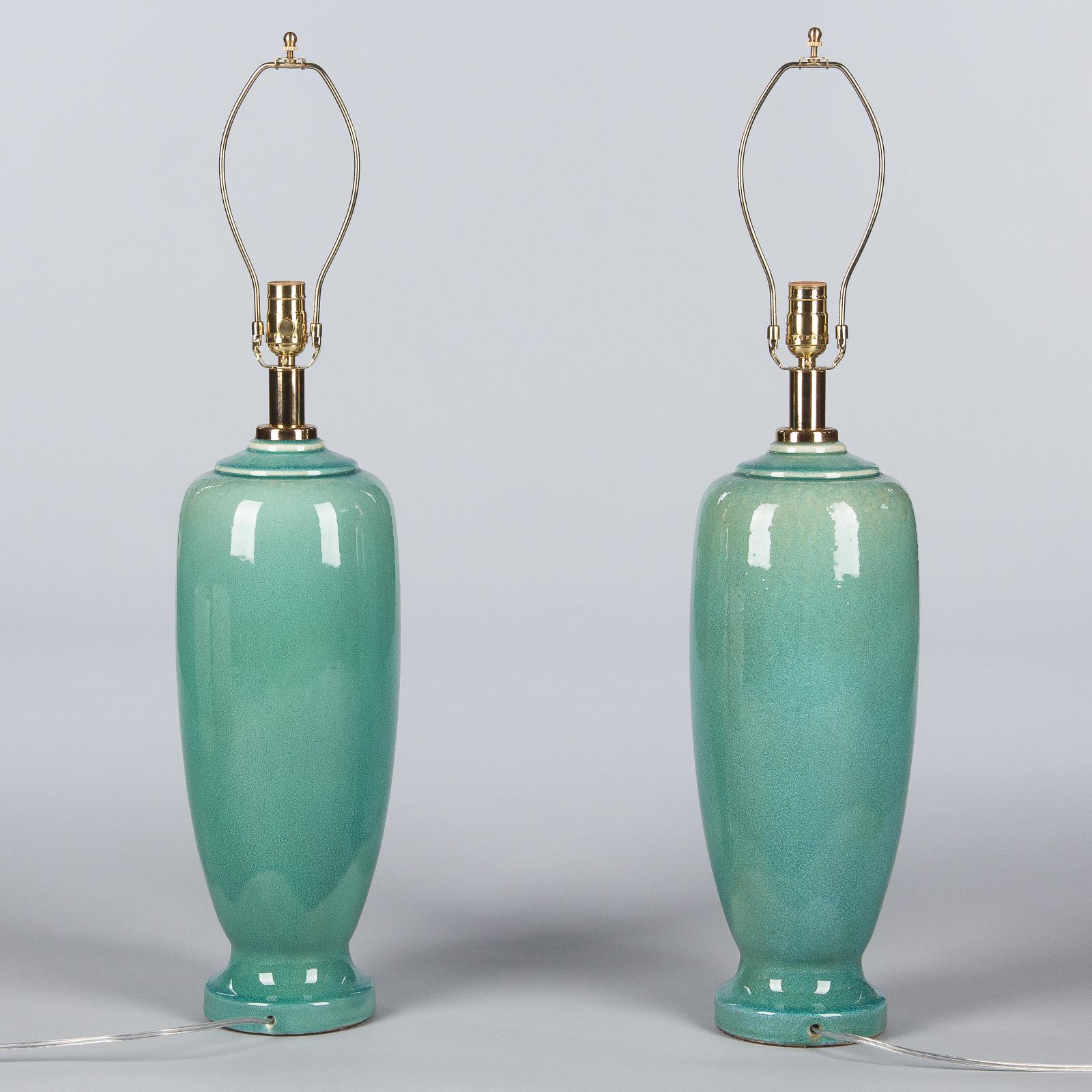 Pair of Spanish Ceramic Lamps by Acanto Division, 1960s 4