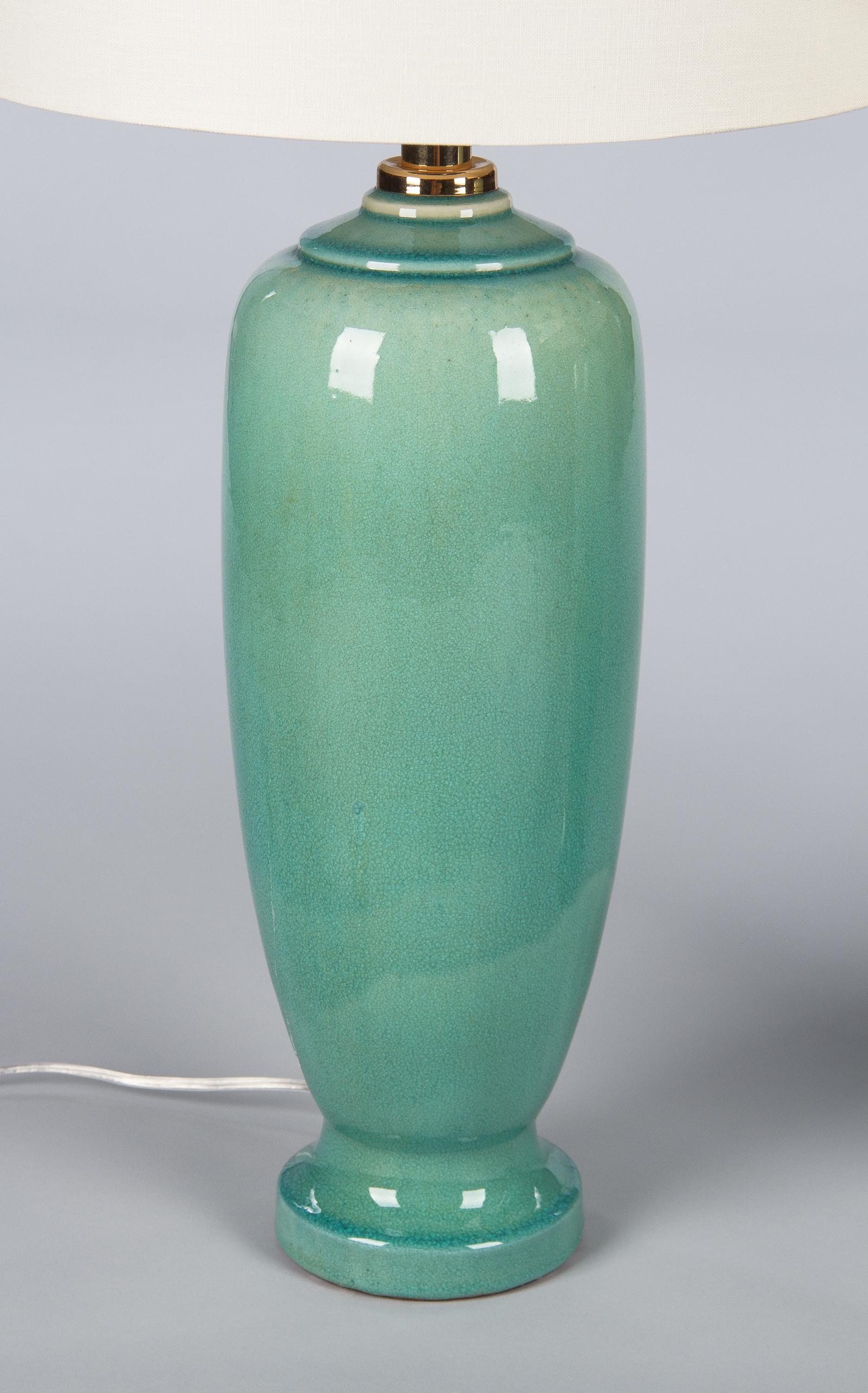 Mid-Century Modern Paire de lampes en céramique espagnole de la division Acanto:: années 1960