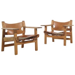 Pair of 
Spanish Chairs
 by Borge Mogensen for Fredericia