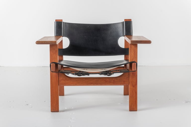 Pair of Spanish Chairs by Børge Mogensen, 1960s For Sale 3