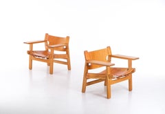 Pair of Spanish Chairs by Børge Mogensen, 1960s