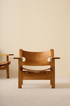 Pair of Spanish Chairs by Børge Mogensen, 1960s
