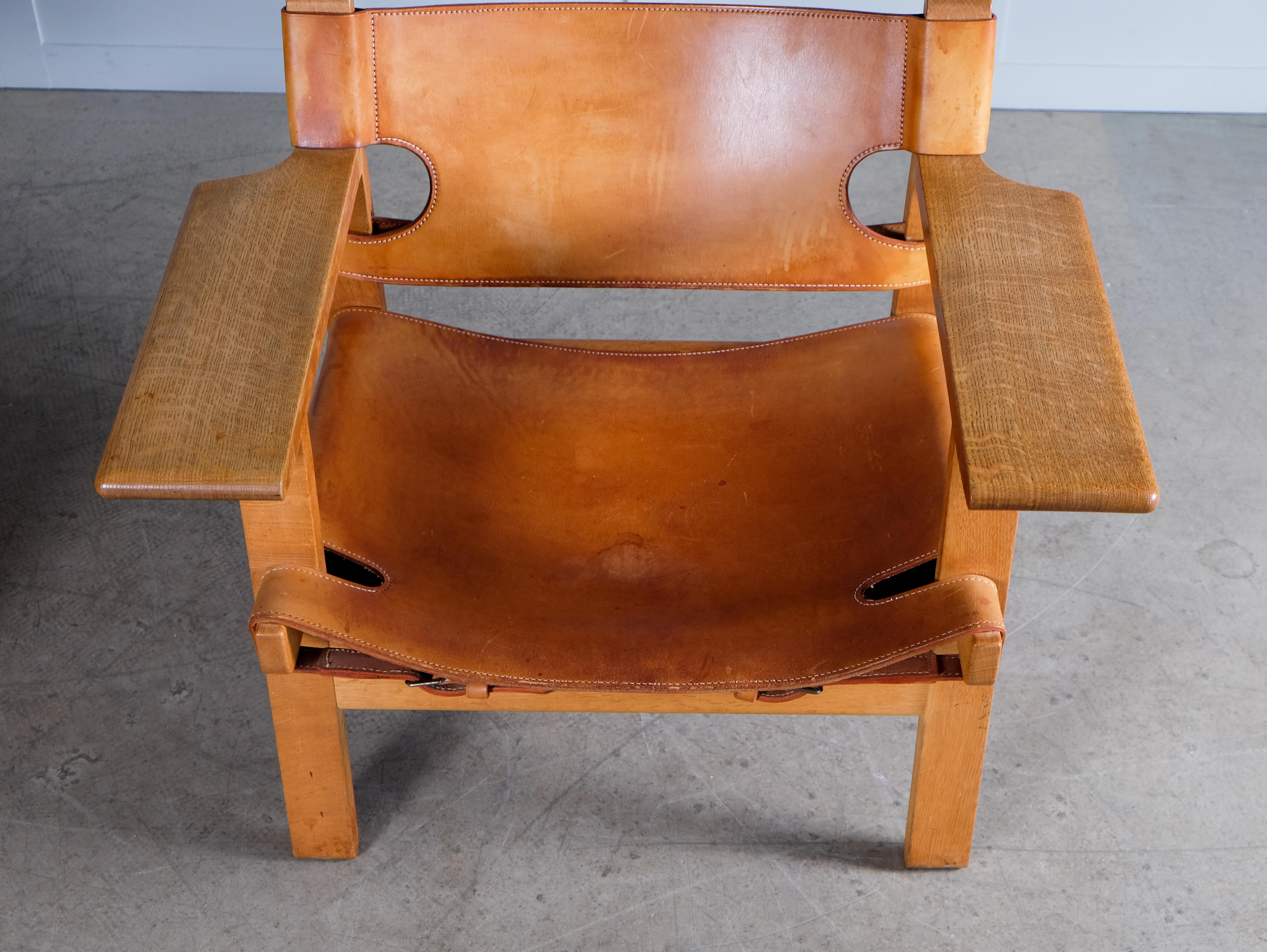 Pair of Spanish Chairs by Børge Mogensen, 1960s For Sale 1