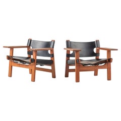 Pair of Spanish Chairs by Børge Mogensen, 1960s