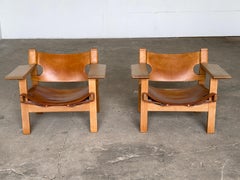 Pair of Spanish Chairs by Børge Mogensen for Fredericia Stolefabrik, 1960s