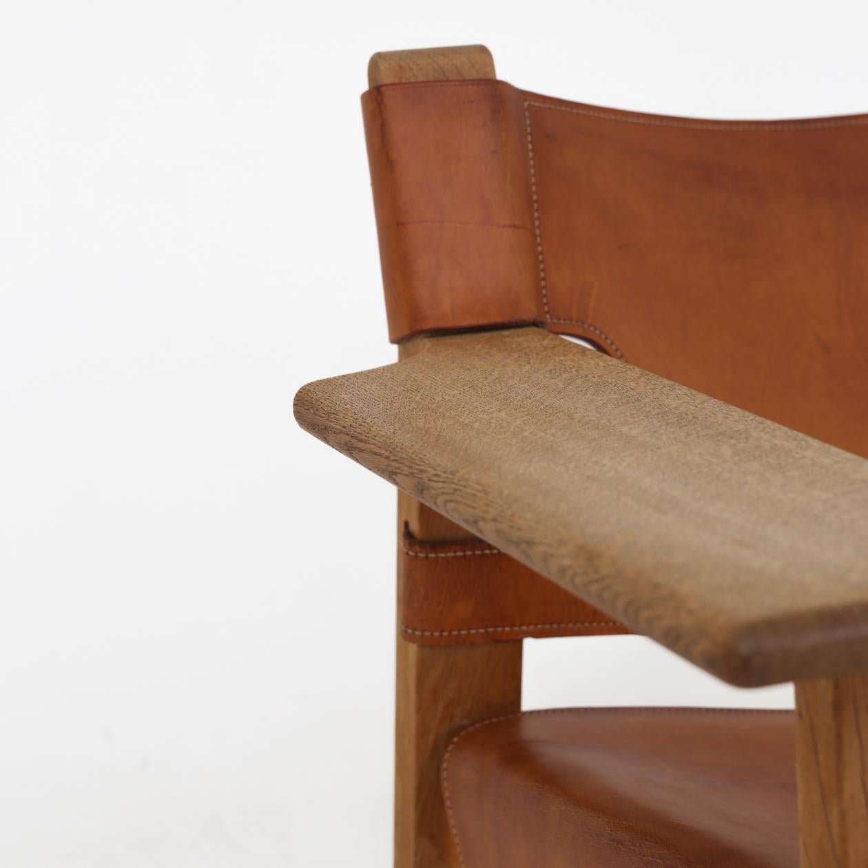 Danish Pair of Spanish Chairs by Børge Mogensen