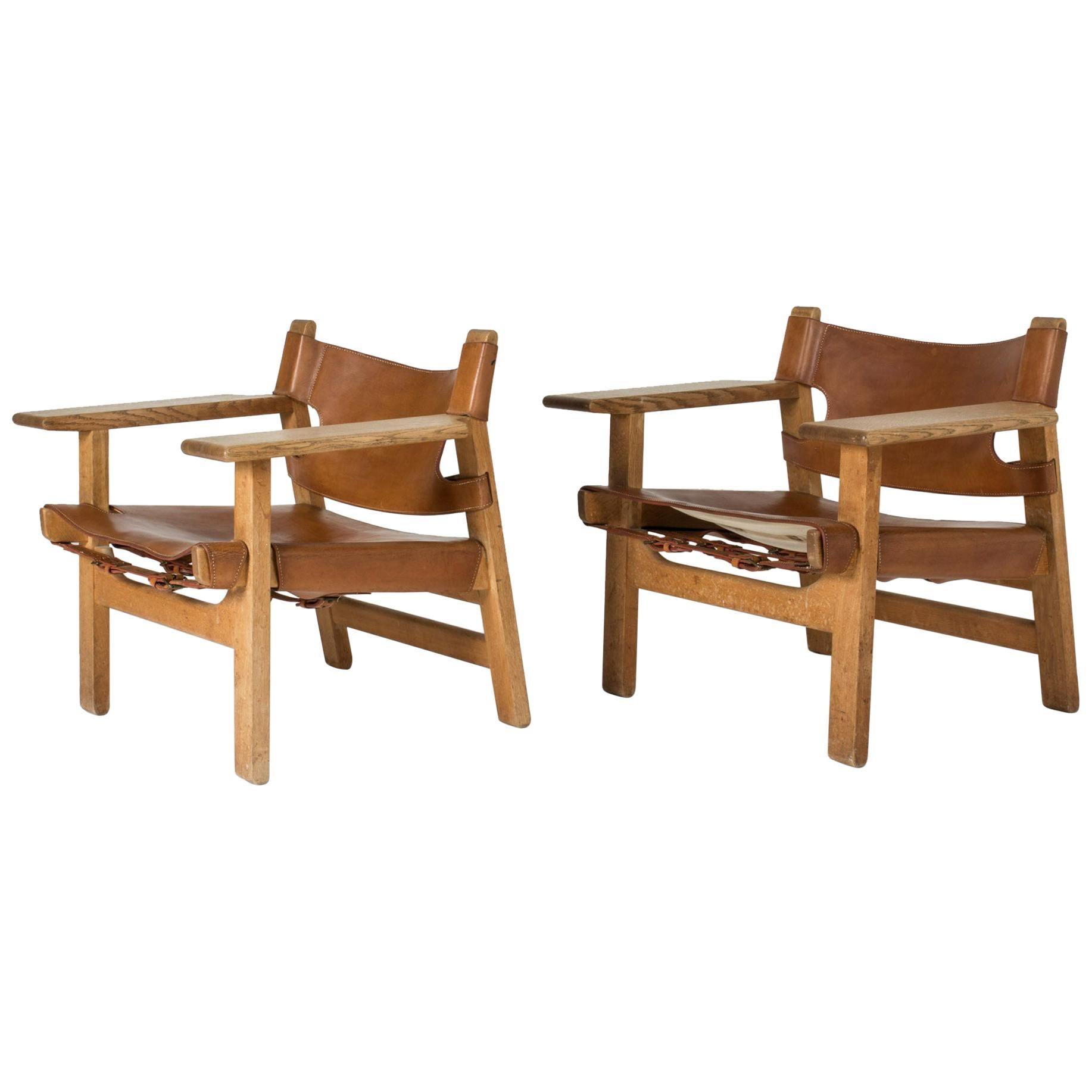 Pair of "Spanish Chairs" by Børge Mogensen