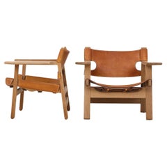 Pair of Spanish Chairs by Børge Mogensen
