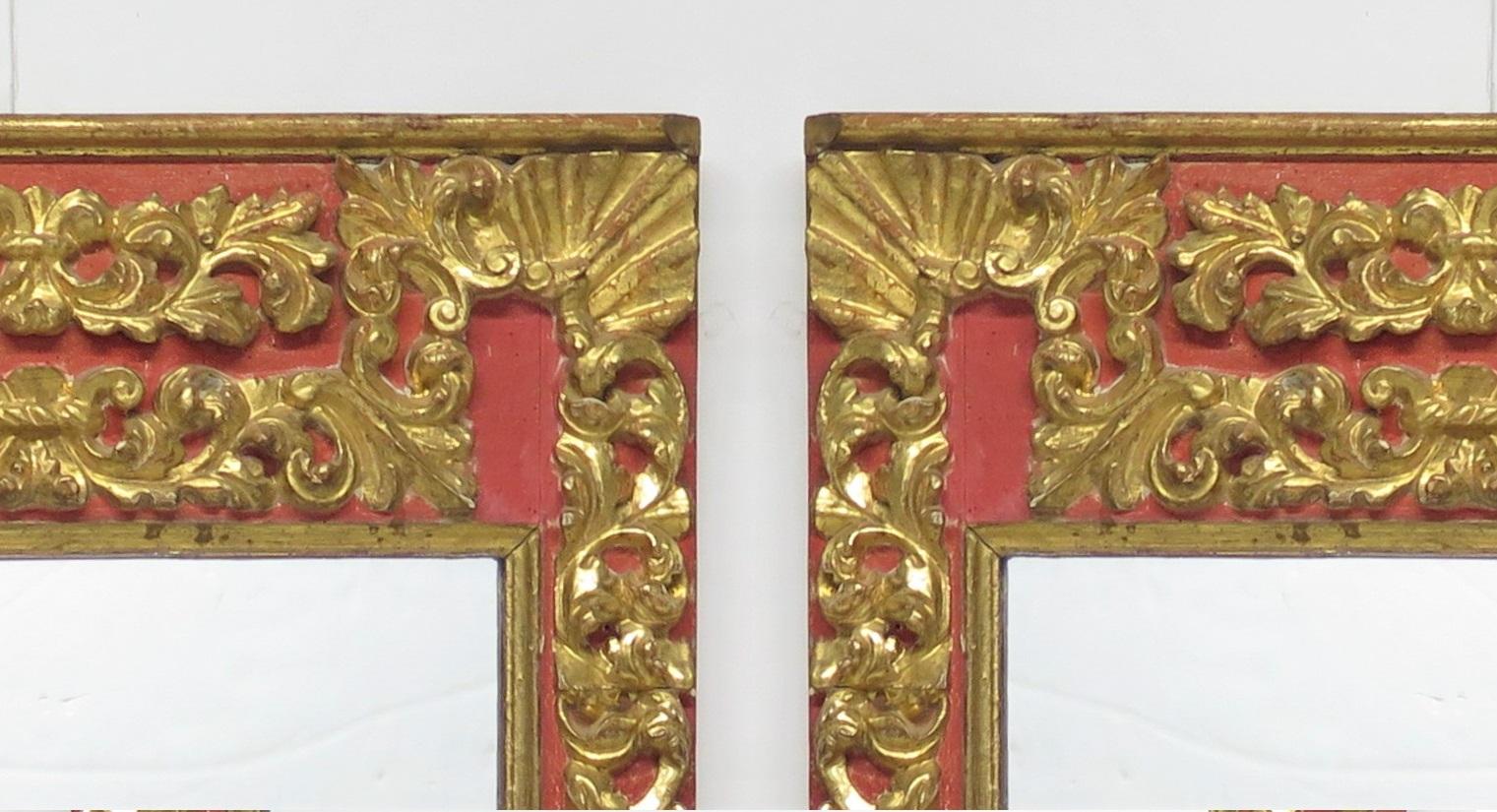 Pair of Spanish Colonial / Baroque Mirrors For Sale 6