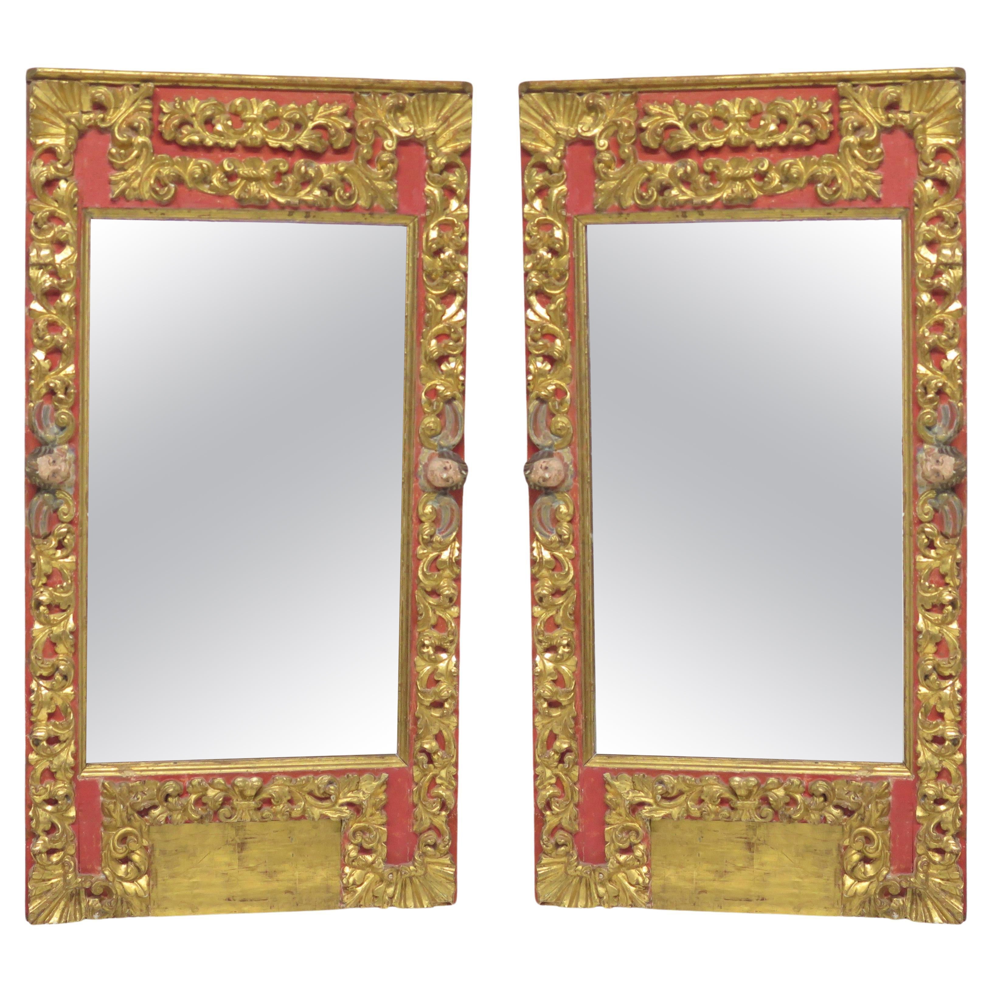 Pair of Spanish Colonial / Baroque Mirrors
