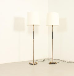 Pair of Spanish Floor Lamps in Brass from 1950's