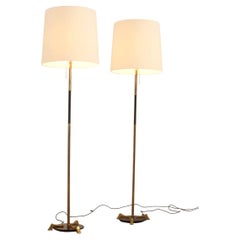 Pair of Spanish Floor Lamps in Brass from 1950's