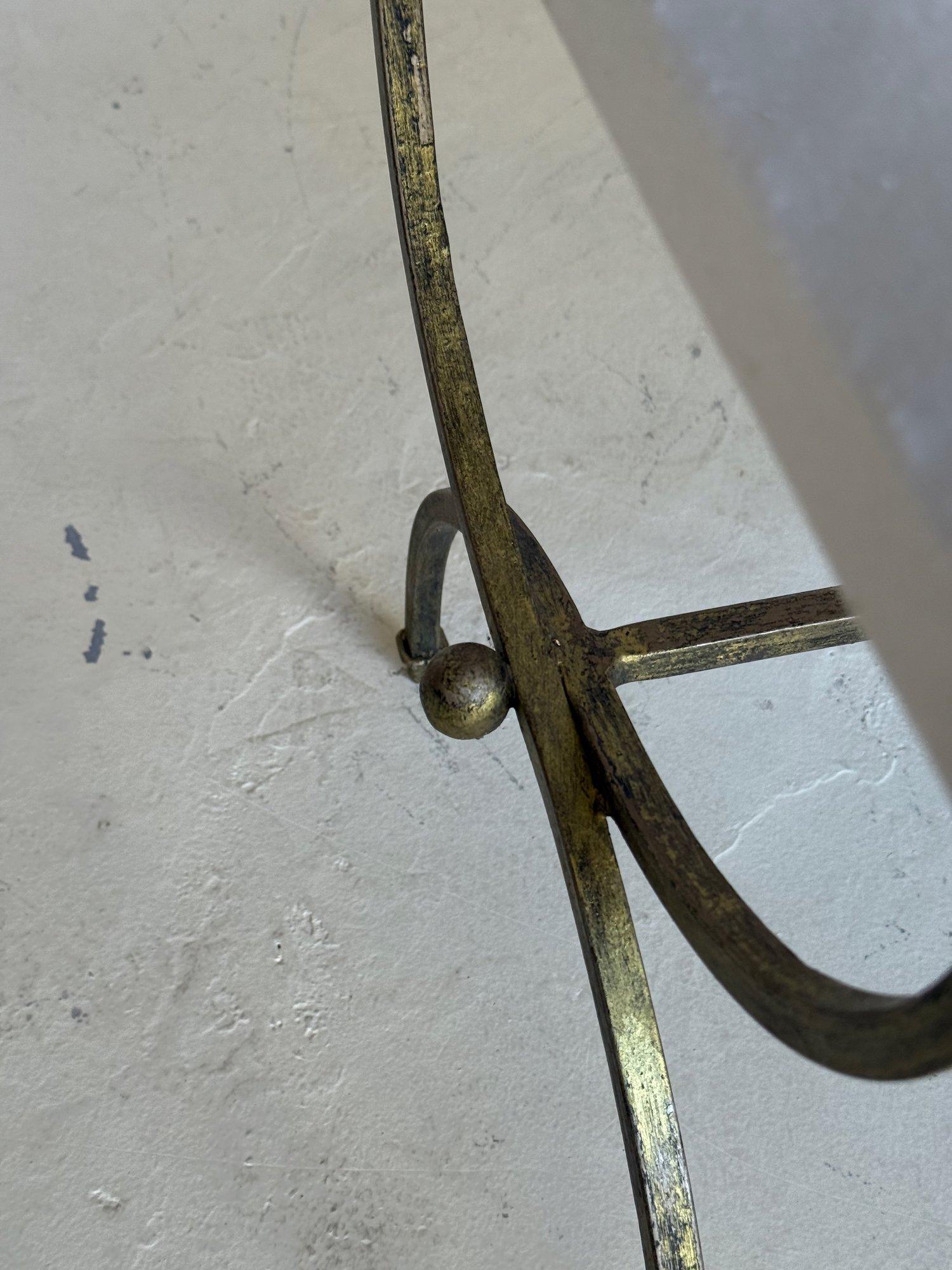 Pair of Spanish Gilt Iron Benches in Muslin For Sale 8