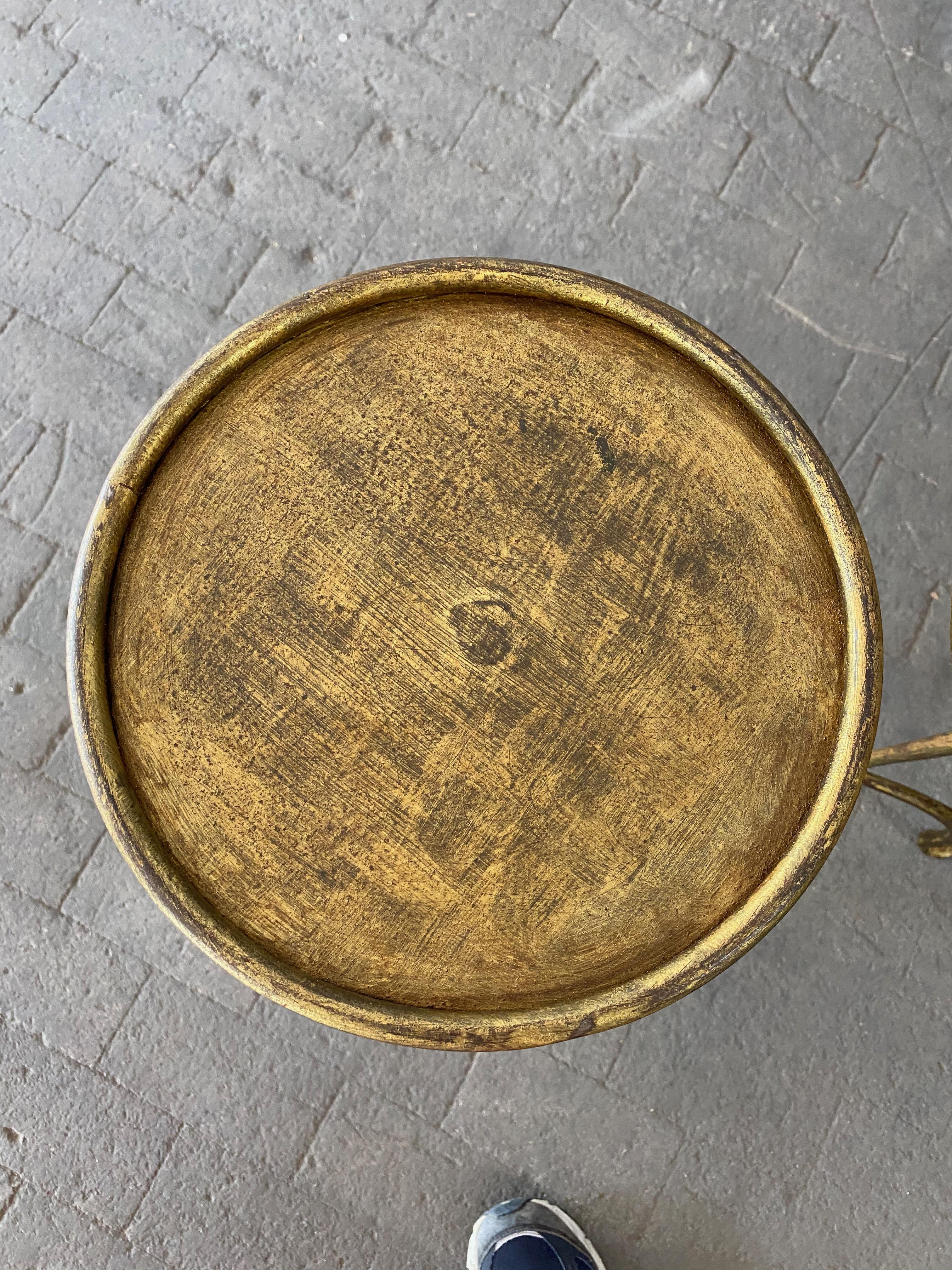 Pair of Spanish Gilt Iron Martini Tables 7