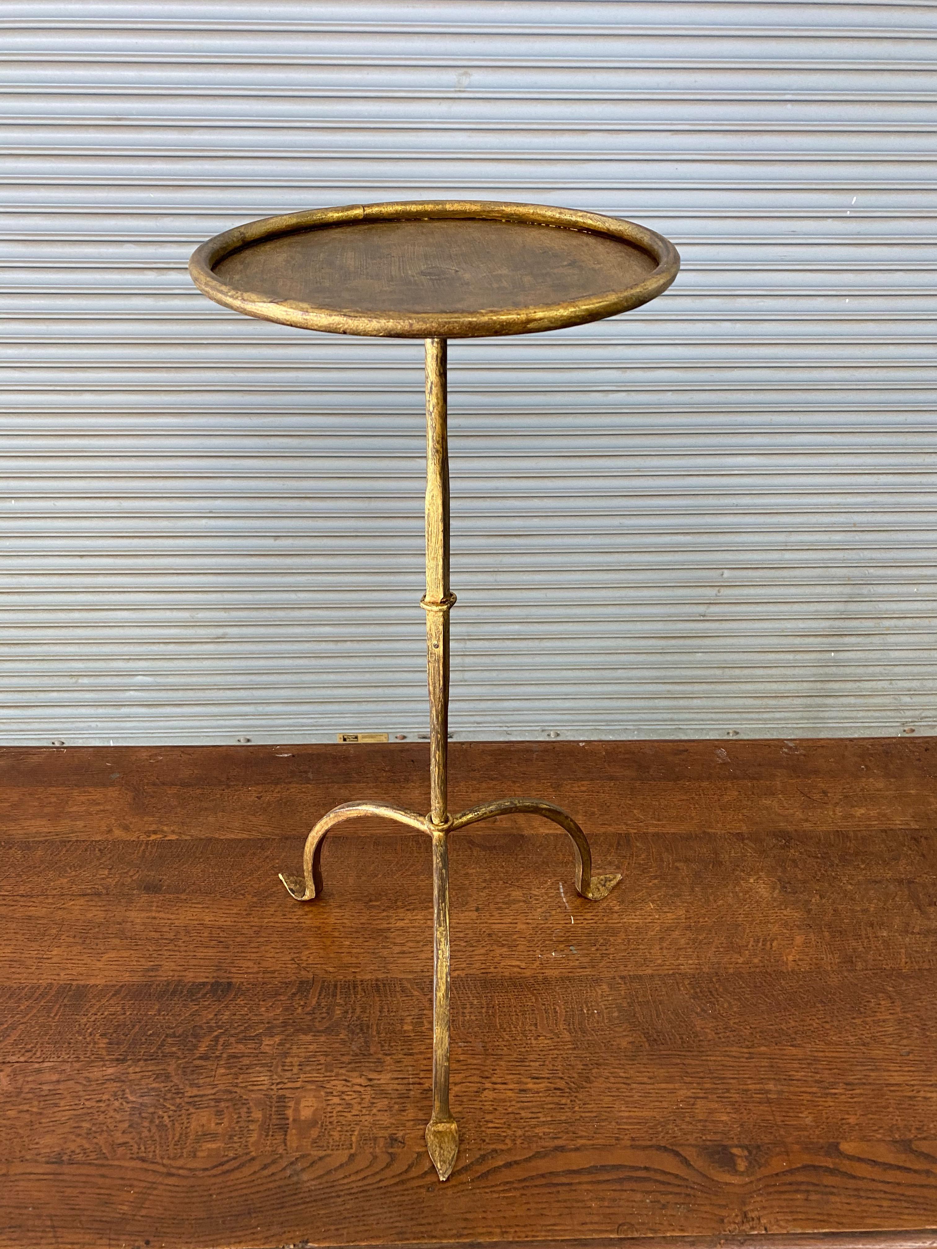 Pair of Spanish Gilt Iron Martini Tables In Good Condition In Buchanan, NY