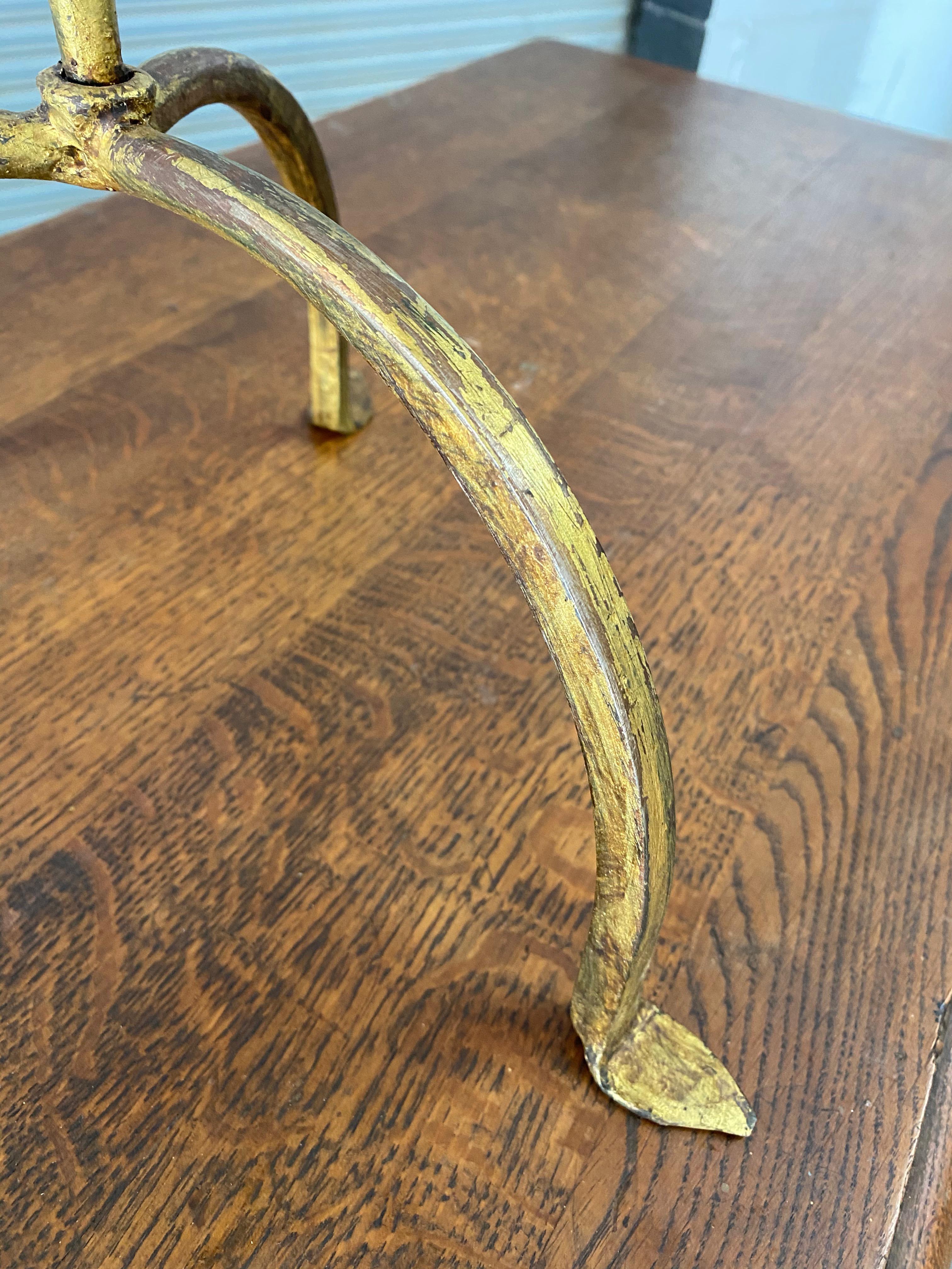 Pair of Spanish Gilt Iron Martini Tables 4