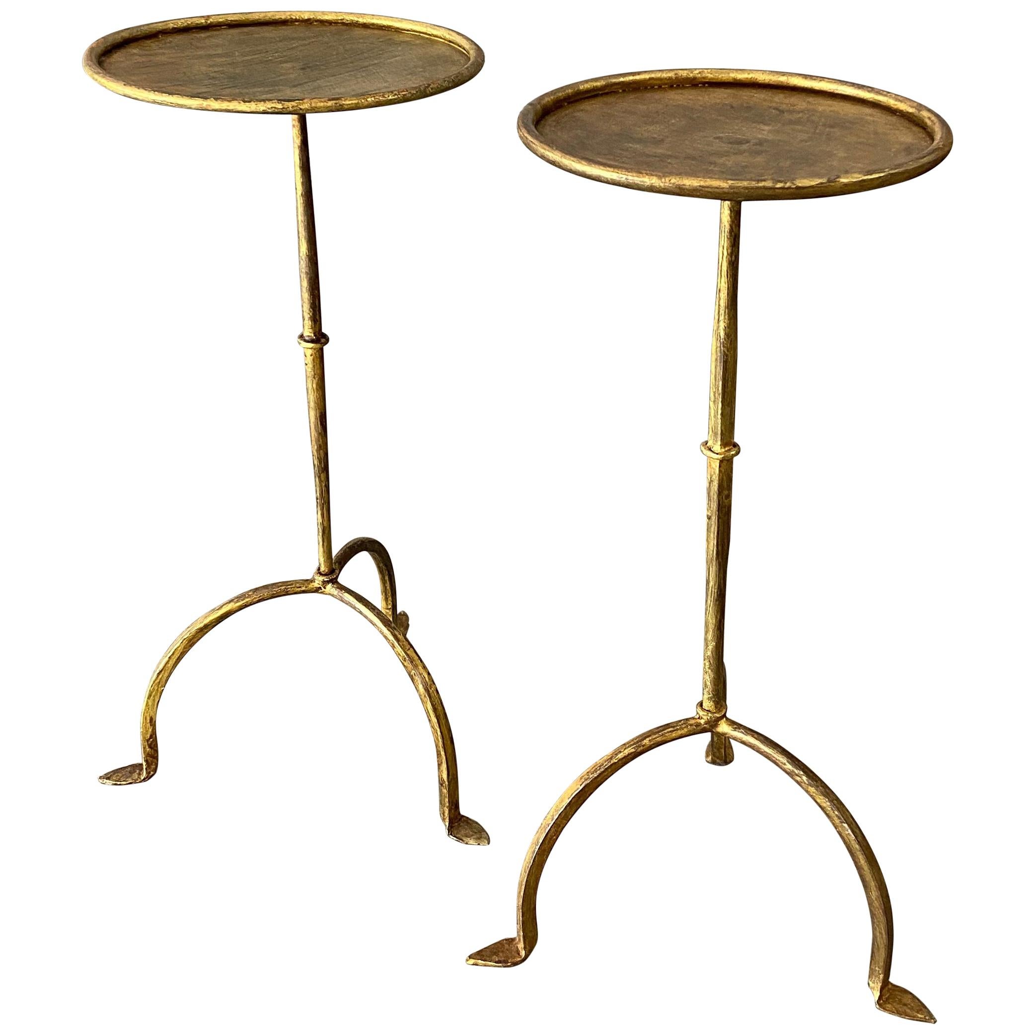 Pair of Spanish Gilt Iron Martini Tables