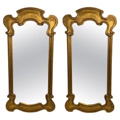 Pair of Spanish Hollywood Regency Gilt Mirrors