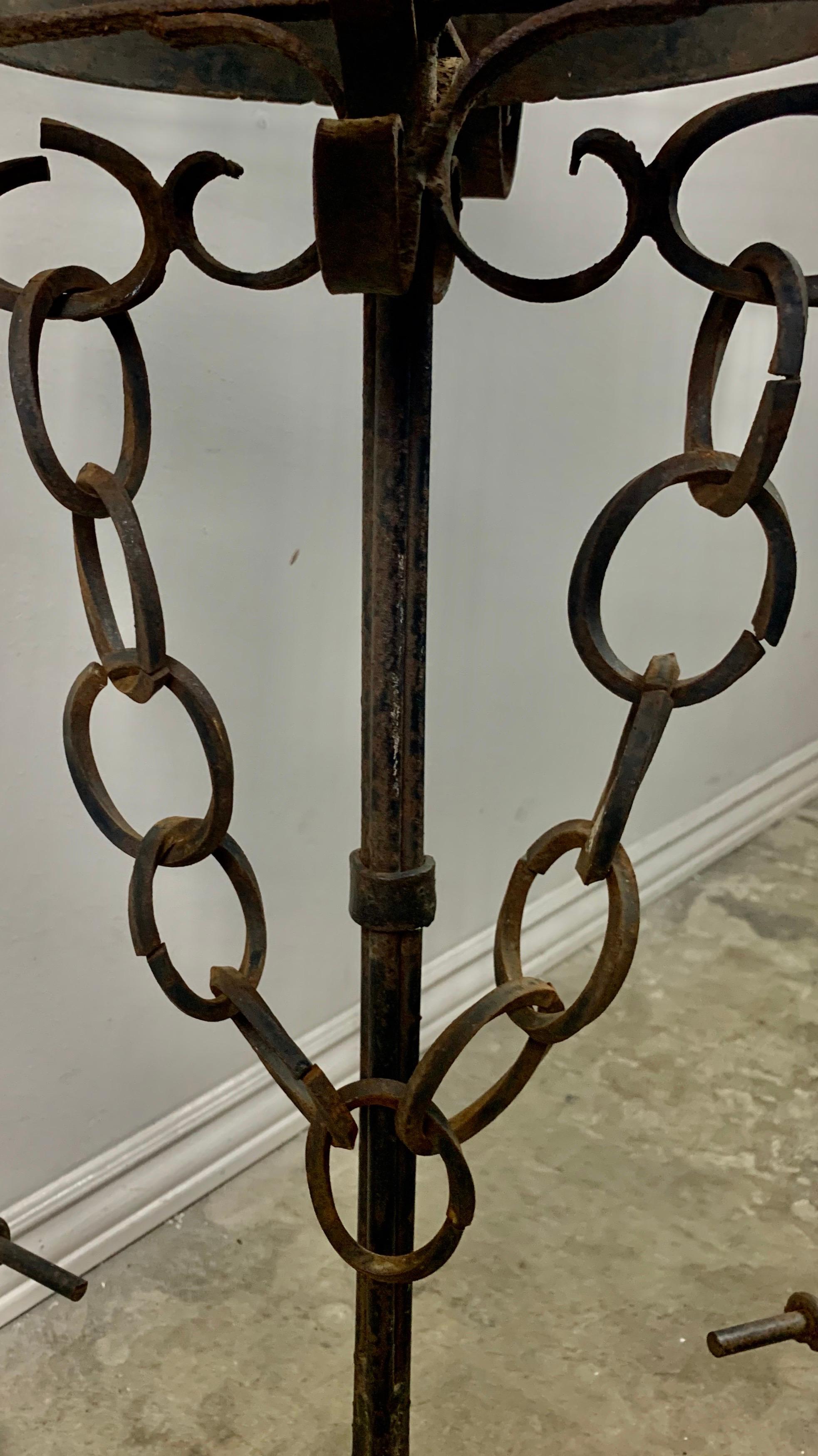 Pair of Spanish Iron Planters For Sale 3