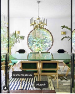 Pair of Spanish Metal Gold Wall Sconces, 1980s