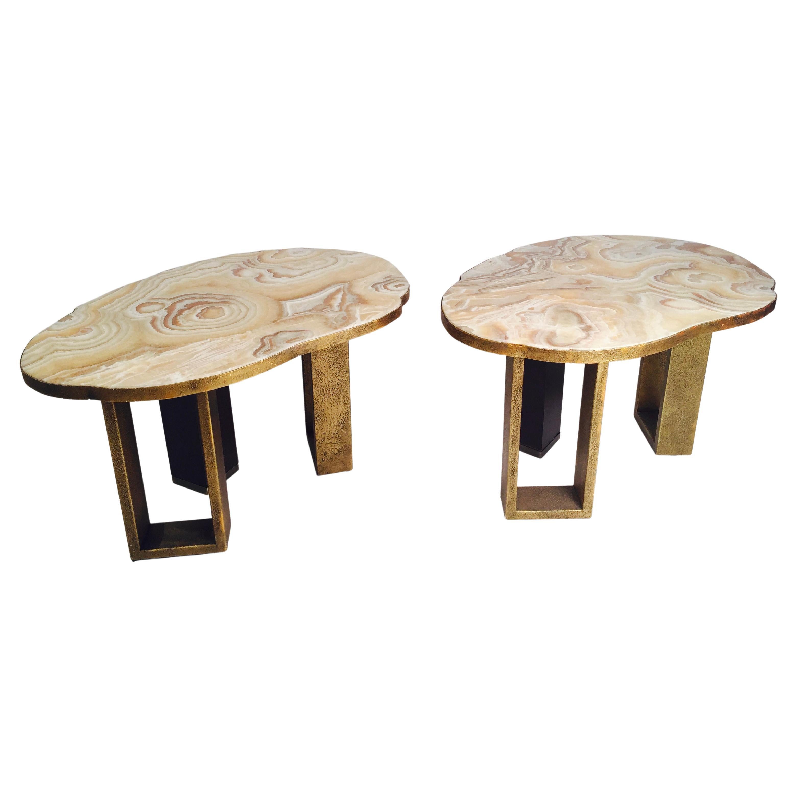   Spanish Mid-Century Modern Agate Coffee Tables, 1972 For Sale