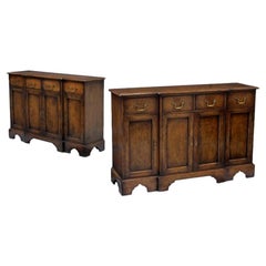 Pair of Spanish Oak Side Cabinets, Late 20th Century