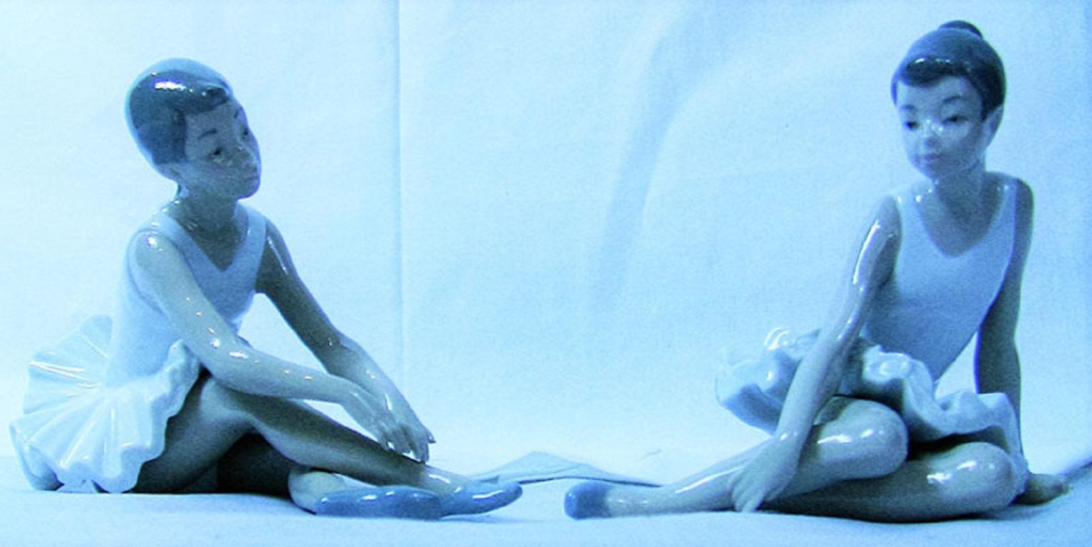 Modern Pair of Spanish Porcelain Ballet Dancers by Nao