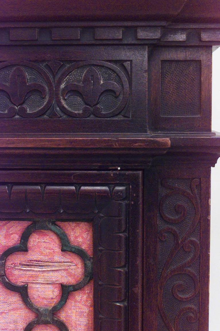 19th Century Pair of Spanish Renaissance Style Mahogany Cabinets For Sale