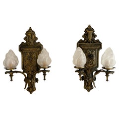 Pair of Spanish Revival Style Wall Sconces