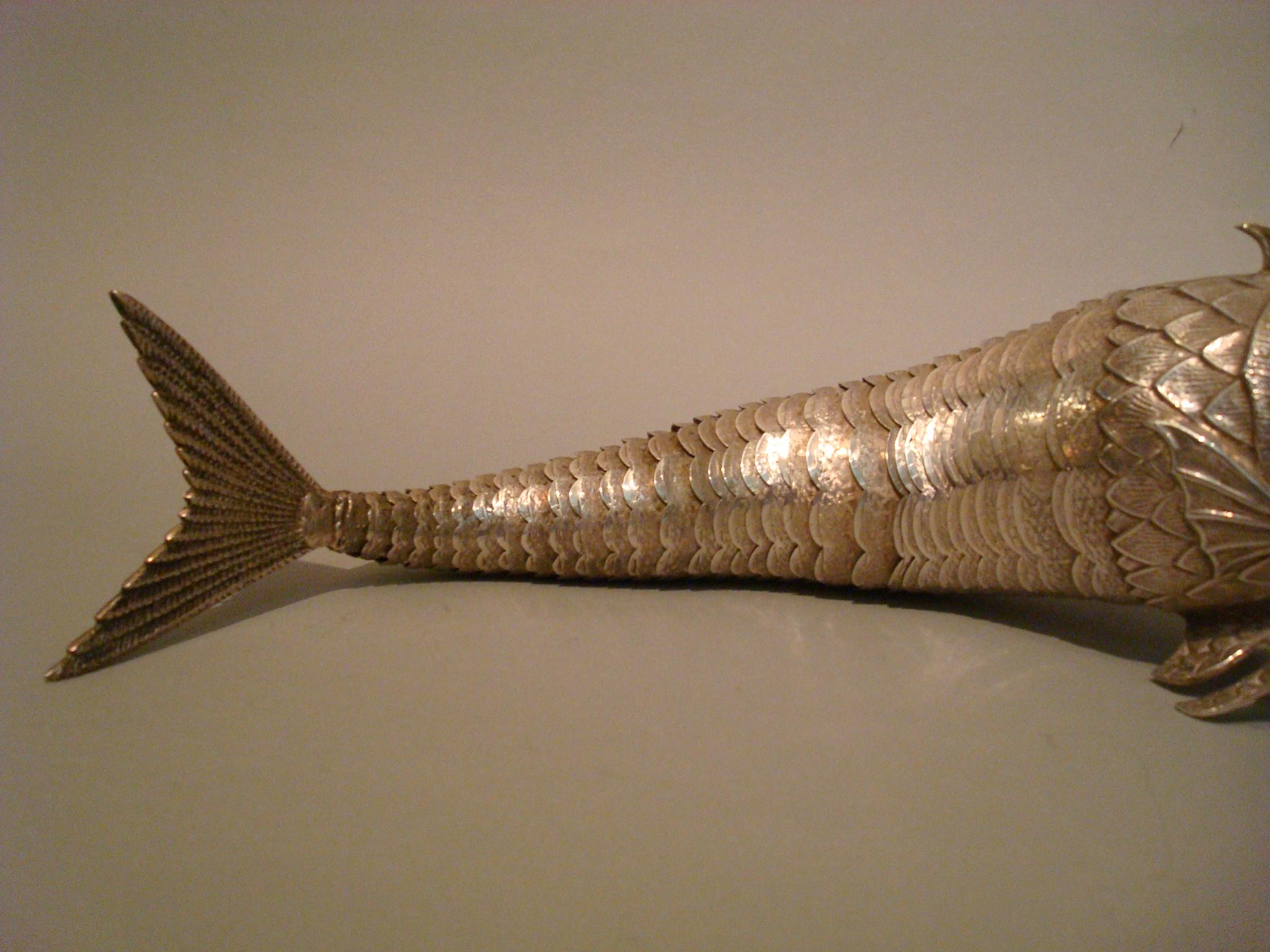 Pair of Spanish Sterling Silver Articulated Fish 3