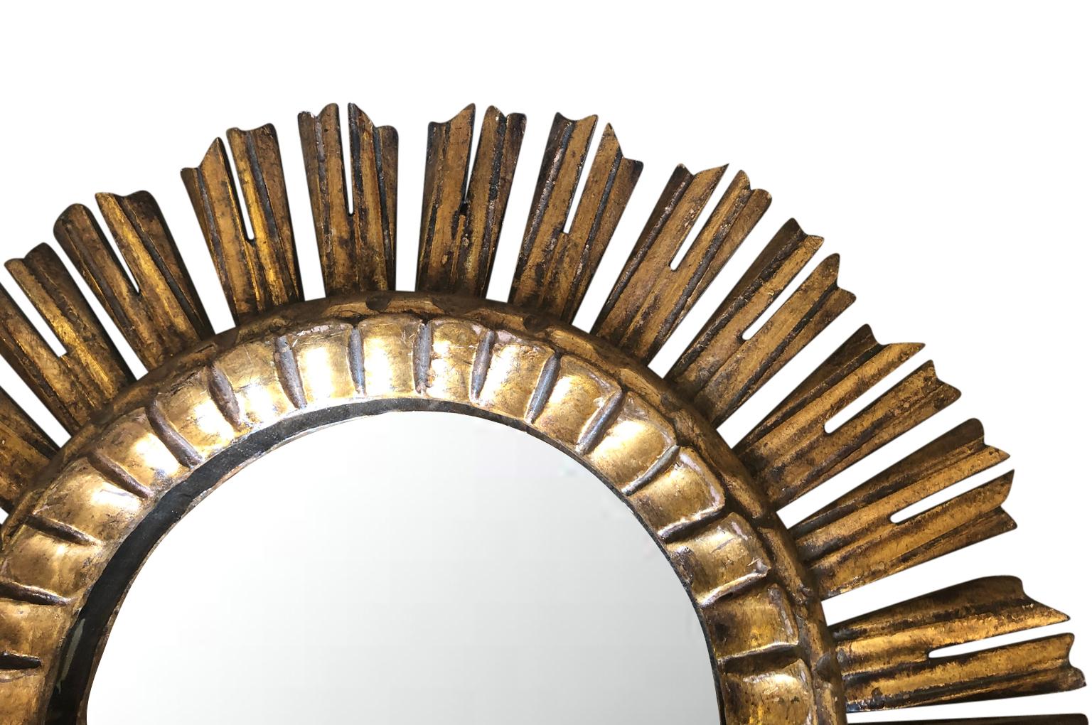 20th Century Pair of Spanish Sunburst Mirrors