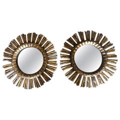 Pair of Spanish Sunburst Mirrors