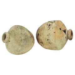 Pair of Spanish Terracotta Olive Jars or Vessels