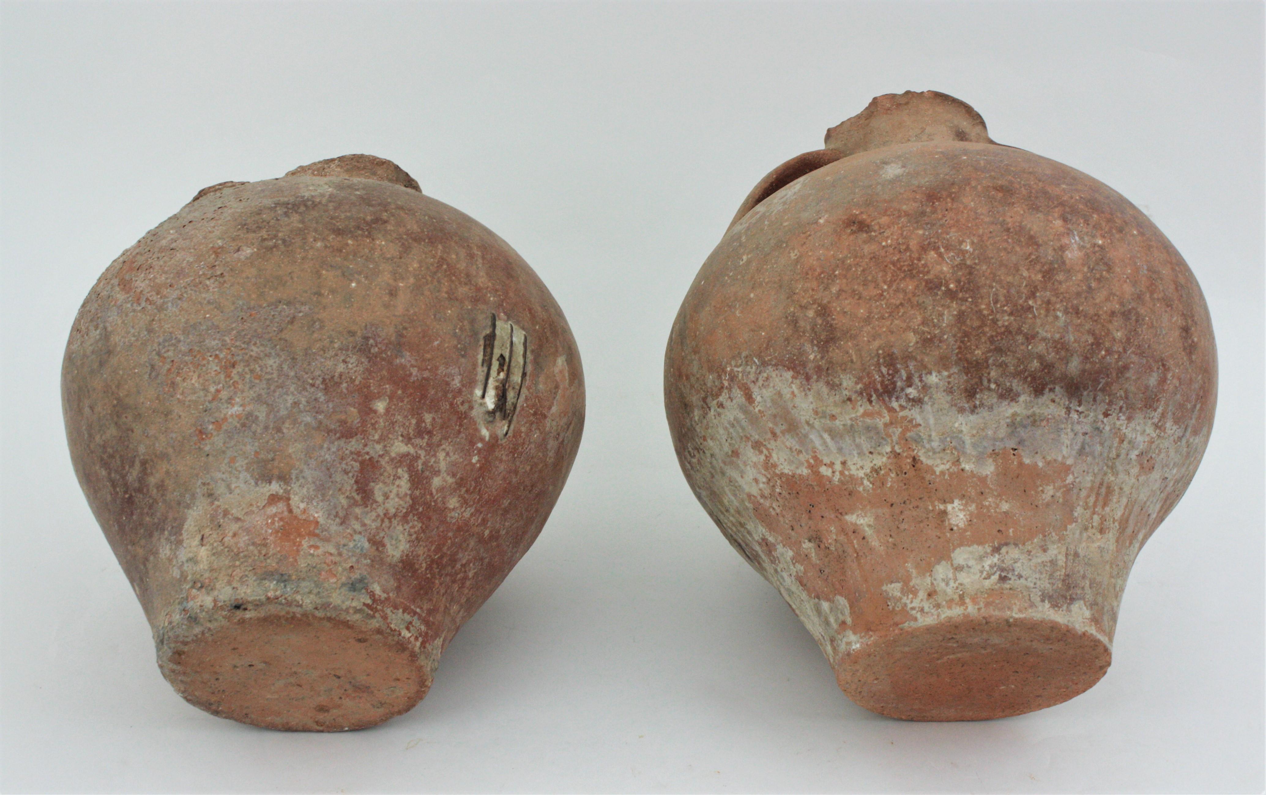 Pair of Spanish Terracotta Water Jars or Vessels For Sale 10