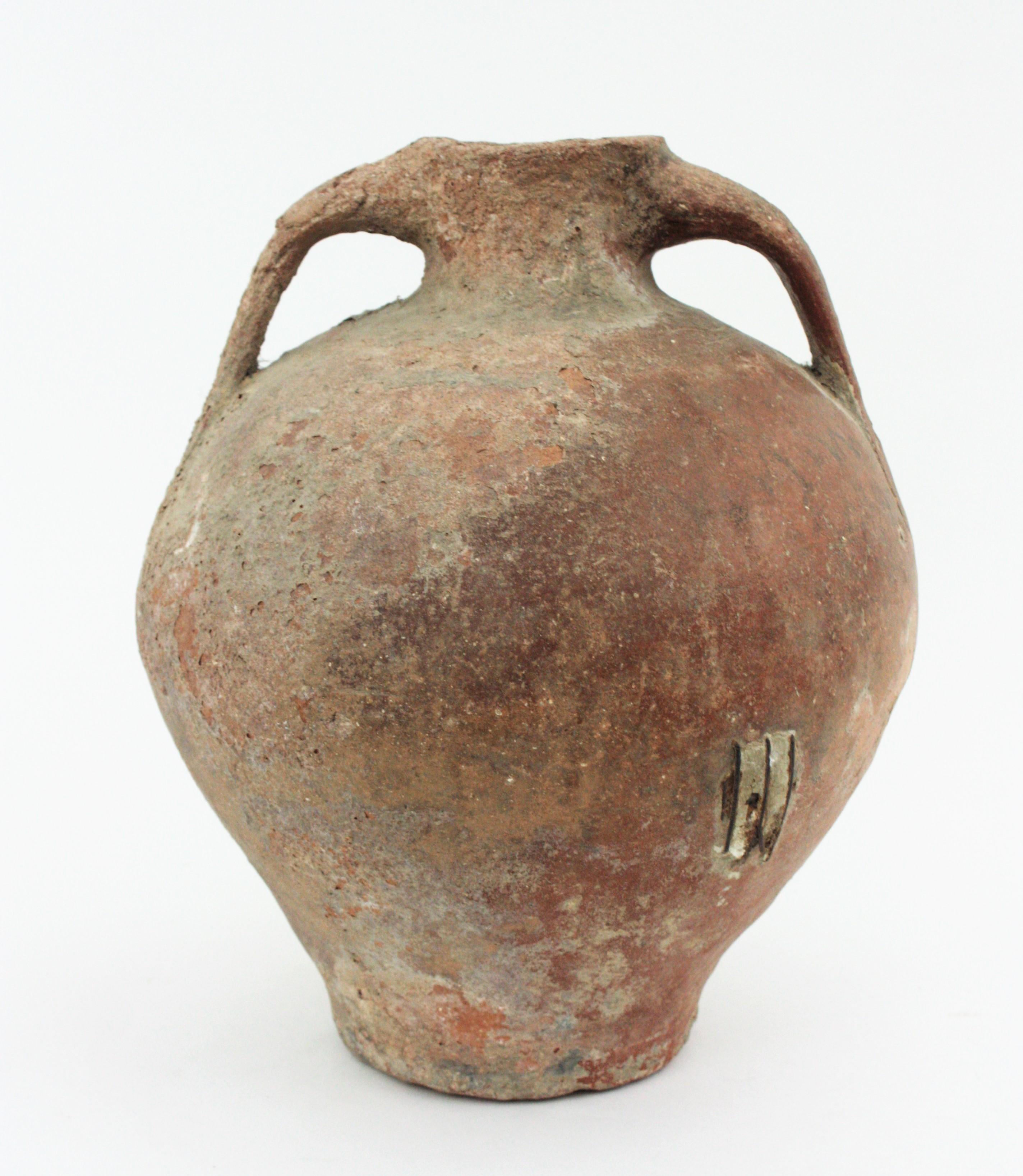 Spagnolo Coppia di vasi per l'acqua in terracotta spagnoli in vendita