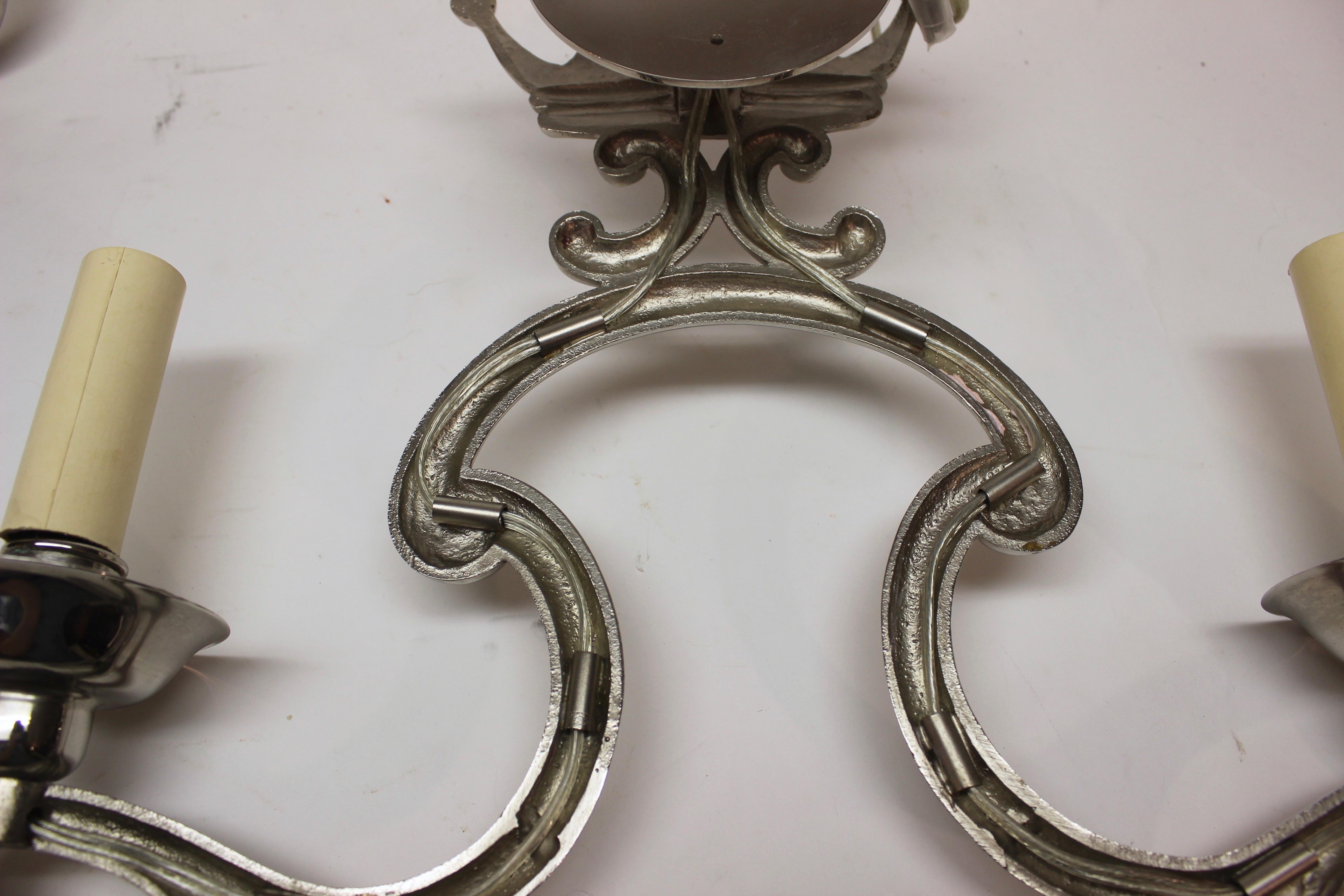 Pair of Spanish Valenti Coronet Wall Sconces For Sale 8