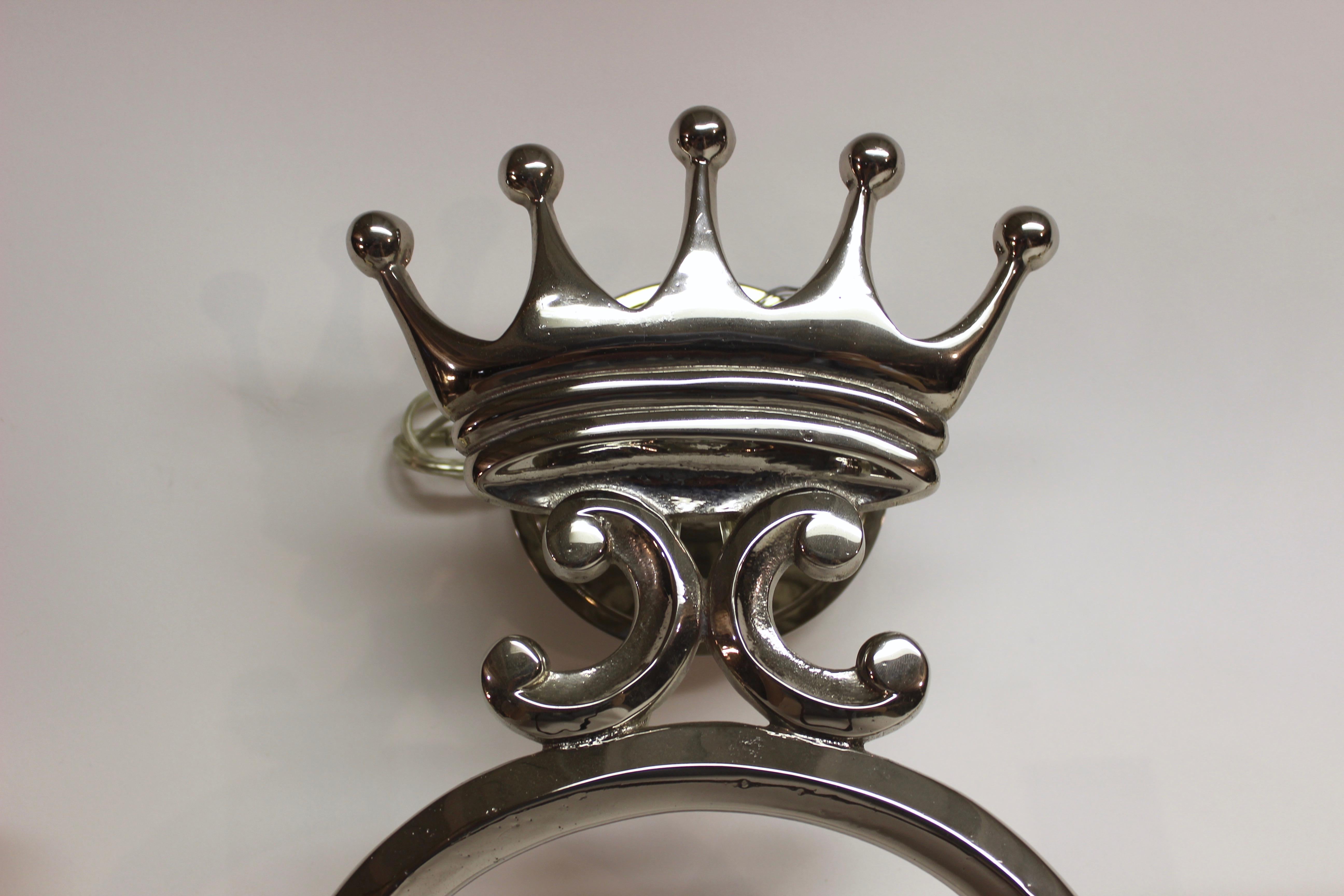 Pair of Spanish Valenti Coronet Wall Sconces For Sale 1