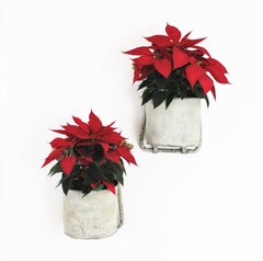 Pair of Spanish Wall Planters from an Vintage Water Mill