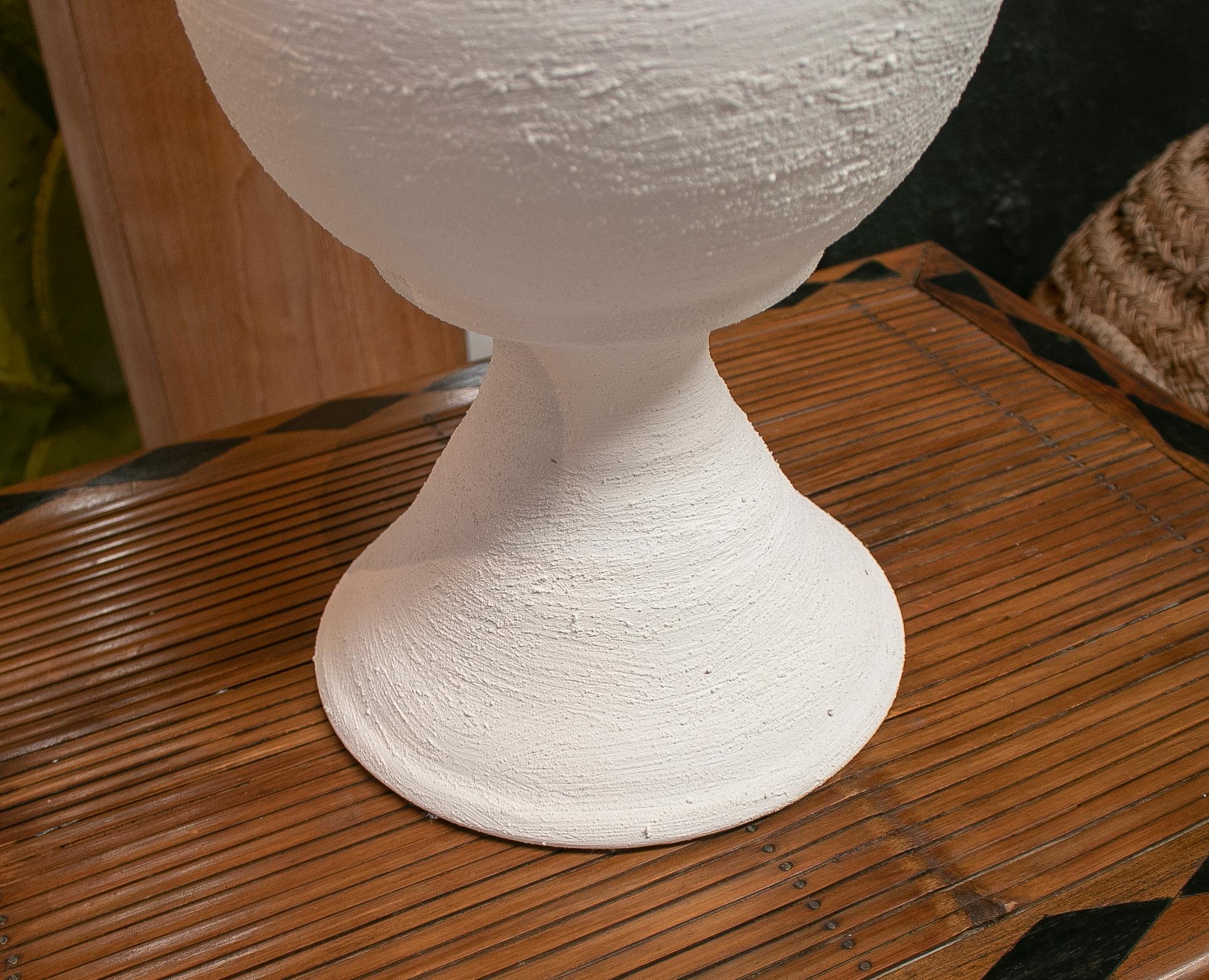 Pair of Spanish White Washed Terracotta Finials For Sale at 1stDibs