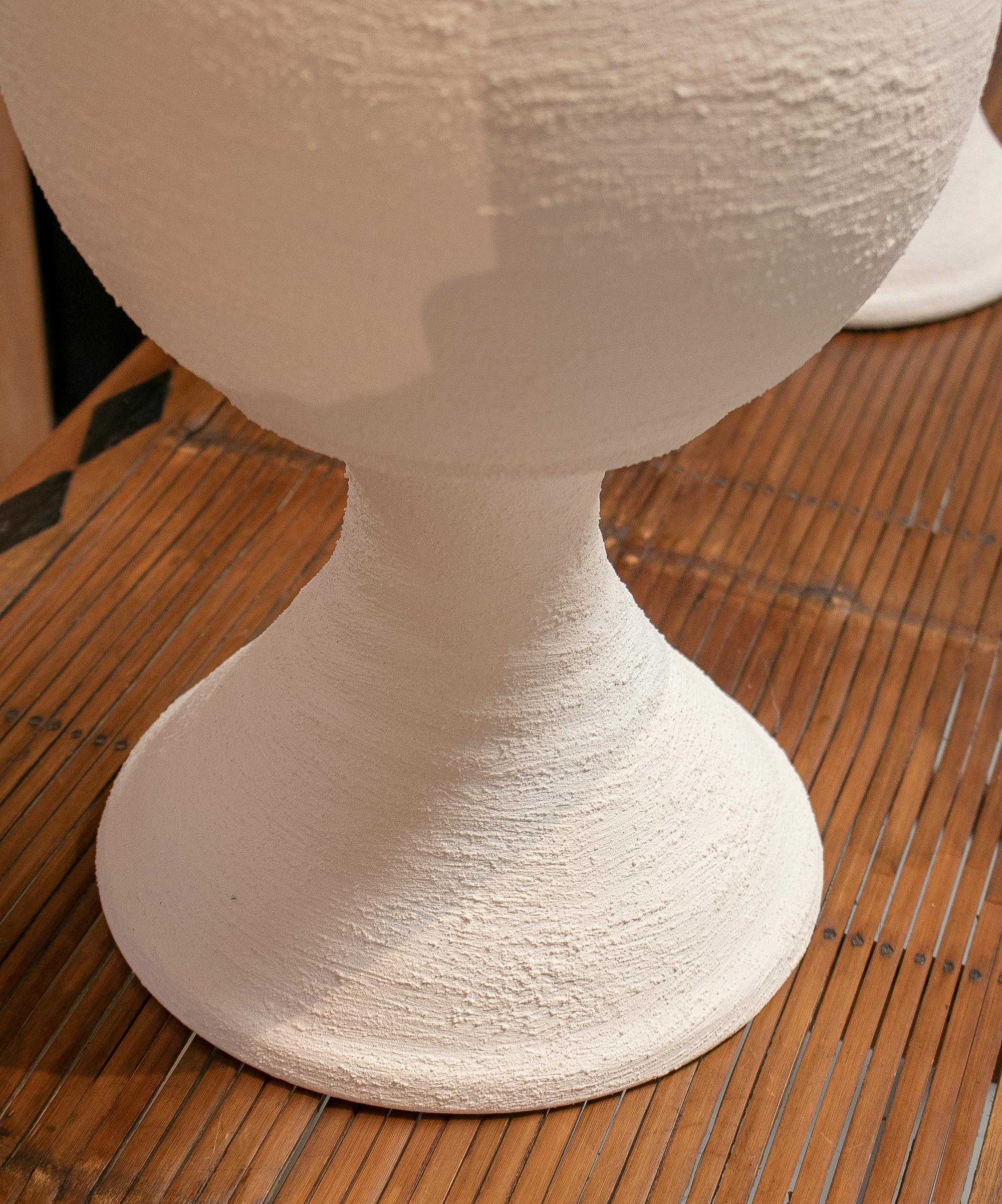 Pair of Spanish White Washed Terracotta Finials For Sale at 1stDibs