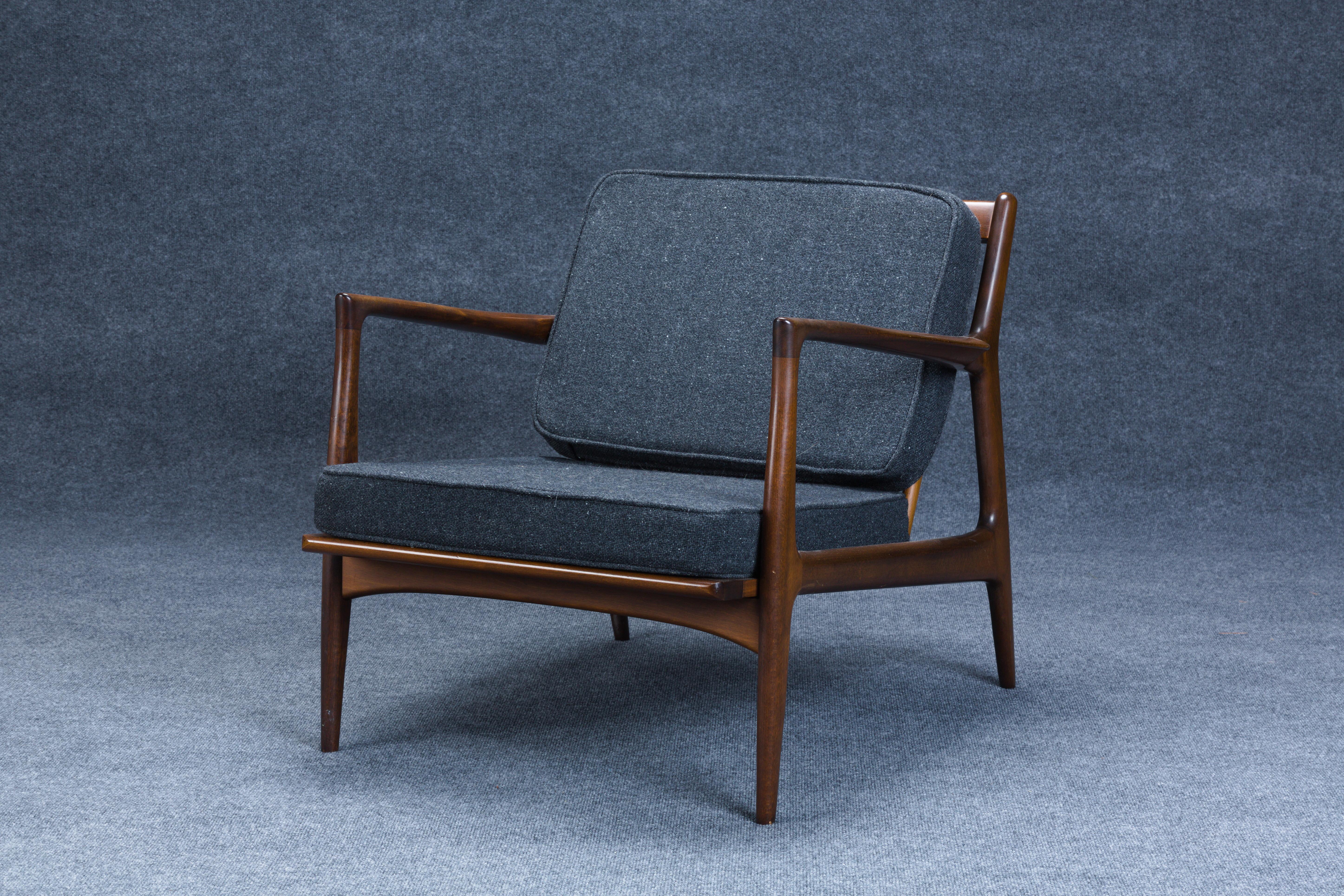 Upholstery Pair of Spear Lounge Chairs by Ib Kofod-Larsen 'Danish' for Selig