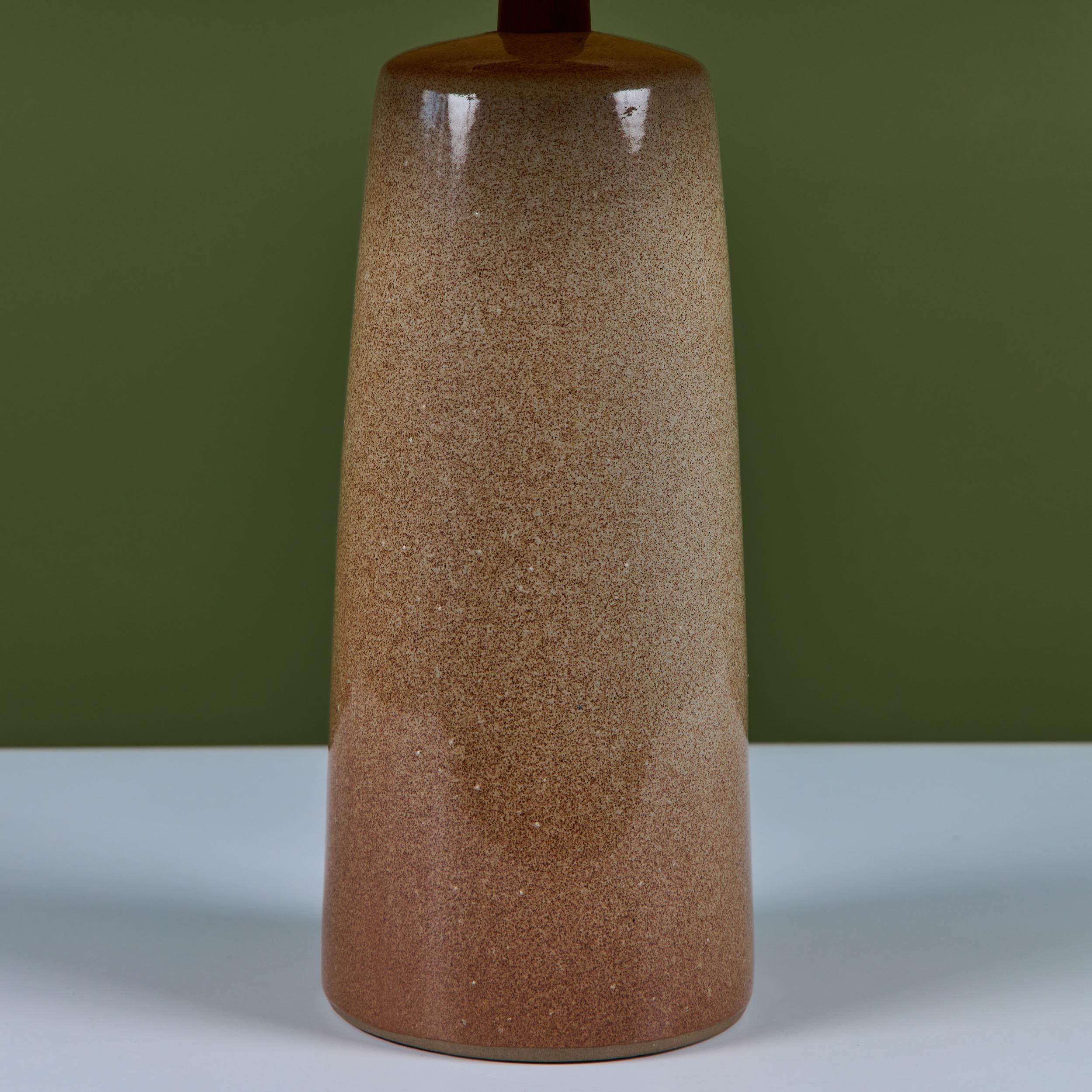 Paire de lampes en céramique Gordon & Jane Martz à glaçure spéculaire pour Marshall Studios en vente 5