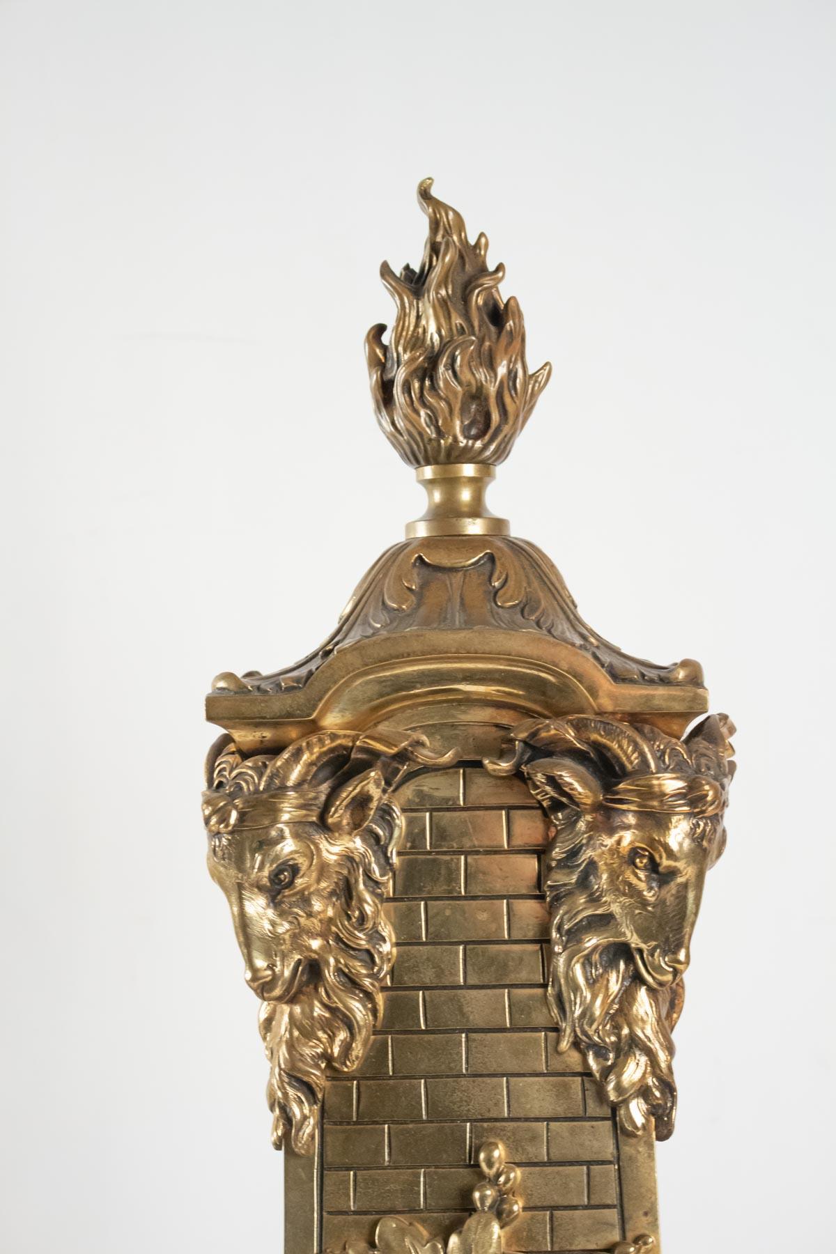 Pair of Spectacular Bronze Fireplace Inlets Style Napoleon III In Excellent Condition In Saint-Ouen, FR