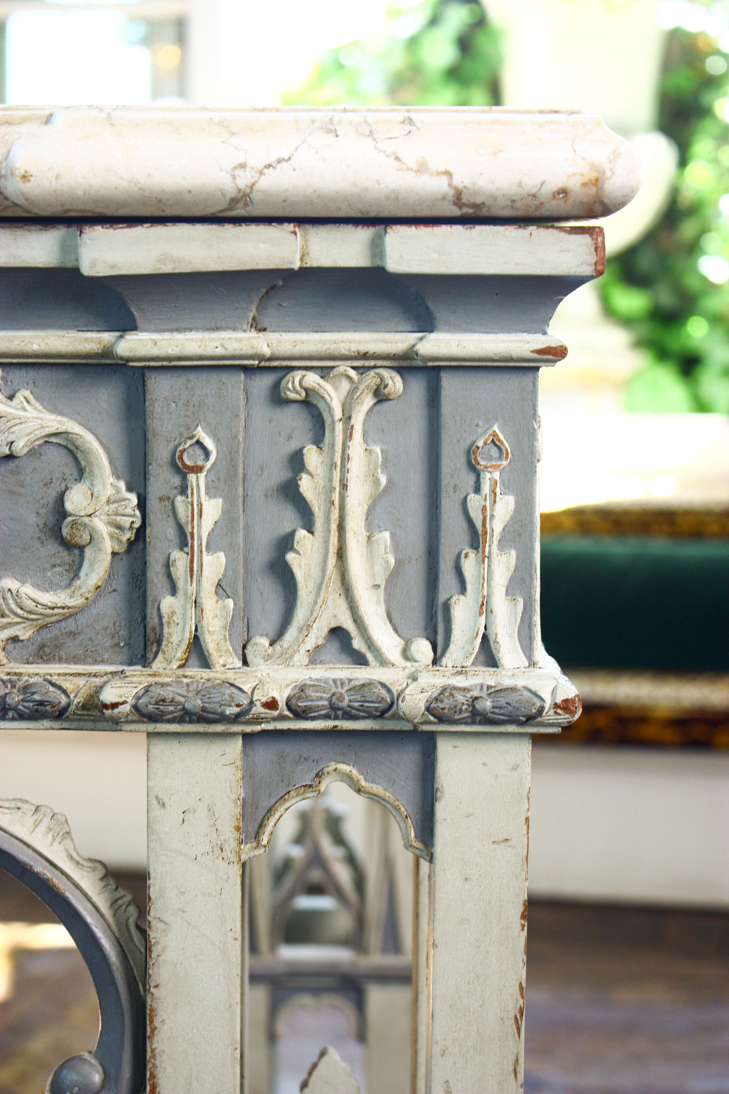 Pair of Spectacular English 19th Century Console Tables For Sale 1