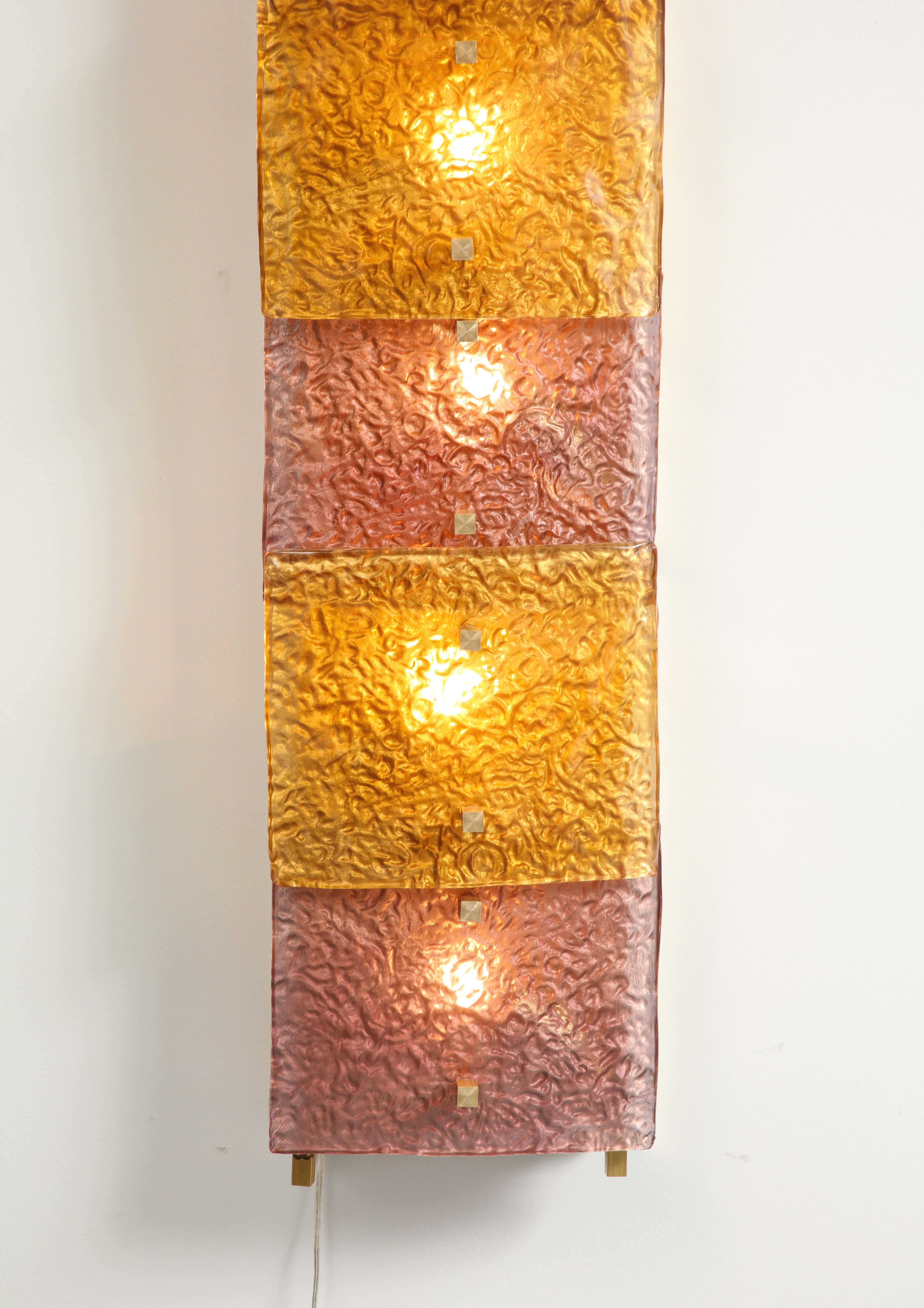 Mid-Century Modern  Spectacular Pair of Tall Wall Sconces For Sale