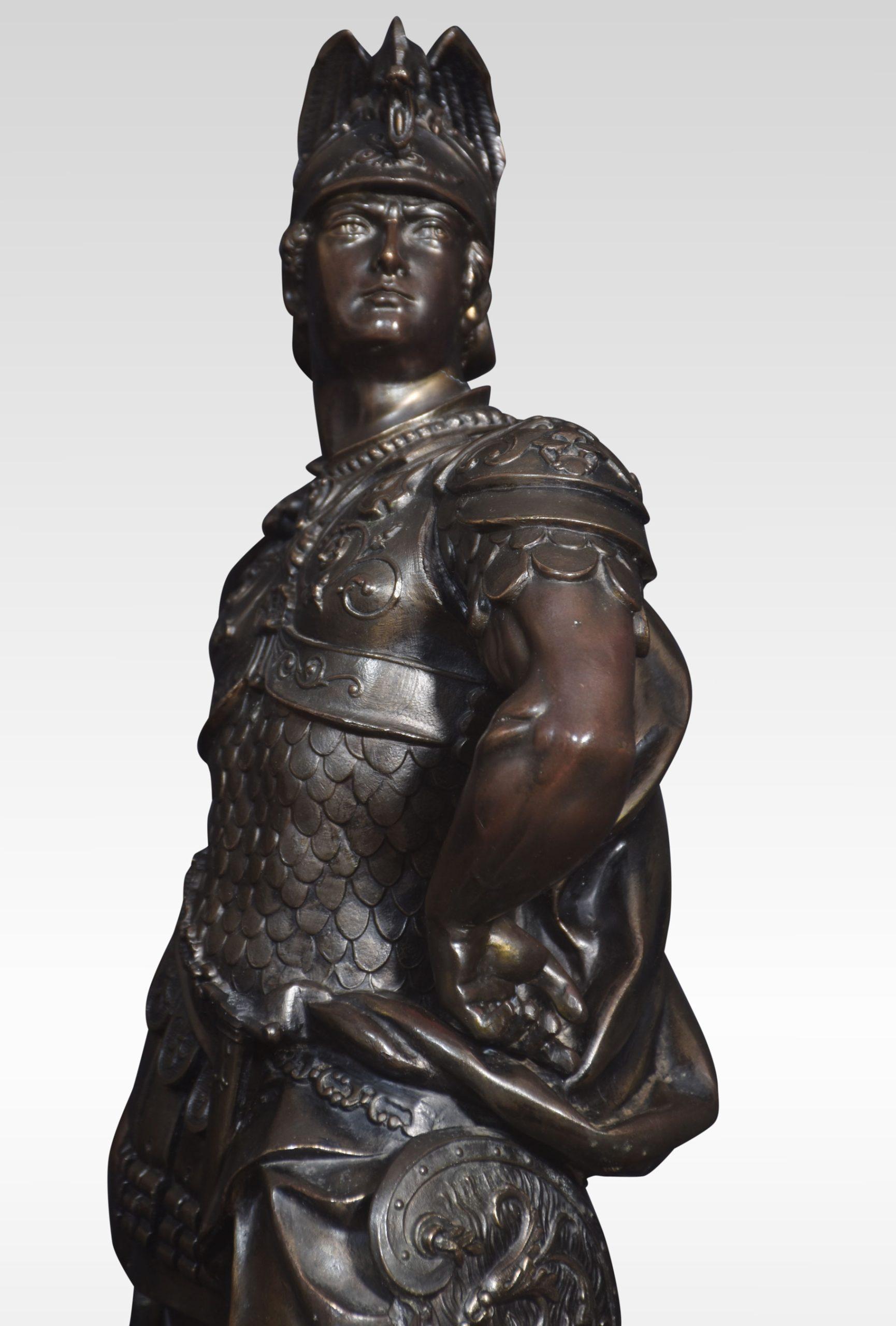British Pair of spelter figures of knights