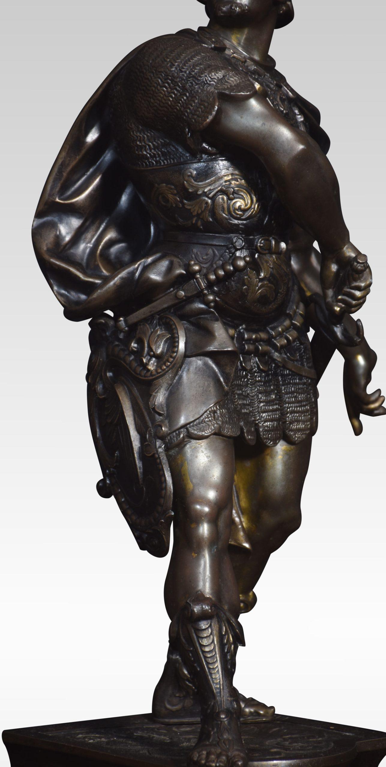 Spelter Pair of spelter figures of knights